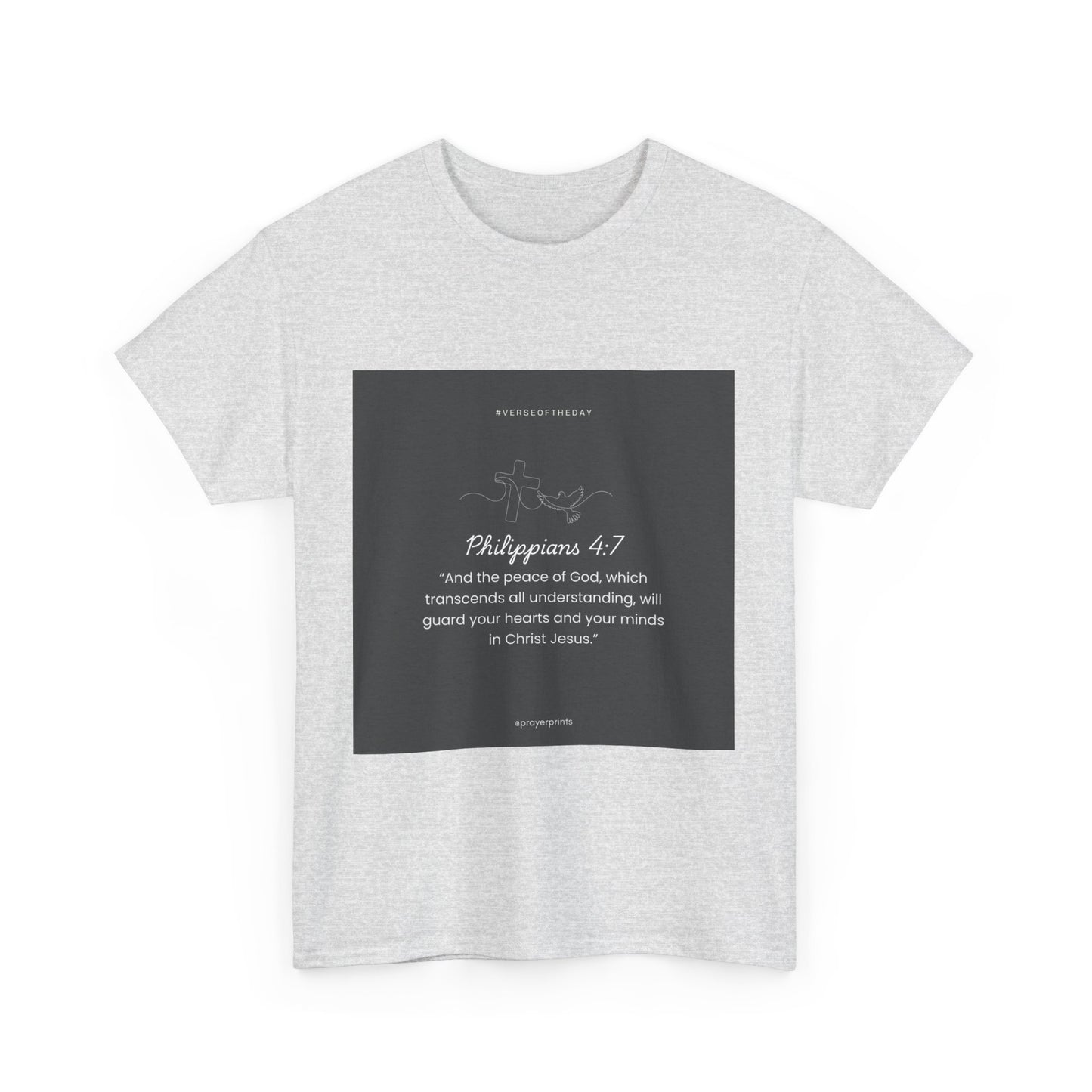 Philippians 4:7 Inspirational Unisex Heavy Cotton Tee