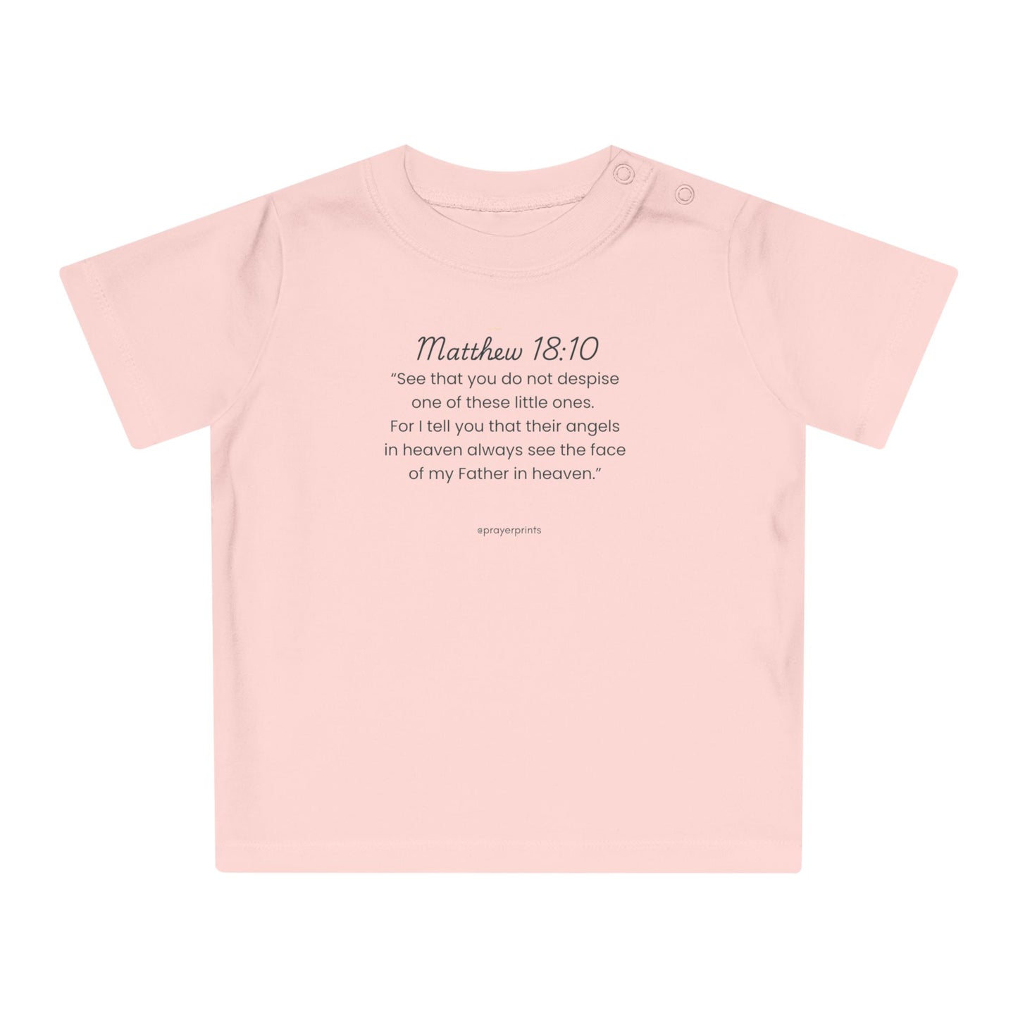 Cute Baby T-Shirt with Matthew 18:10 - Perfect for Christening and Everyday Wear