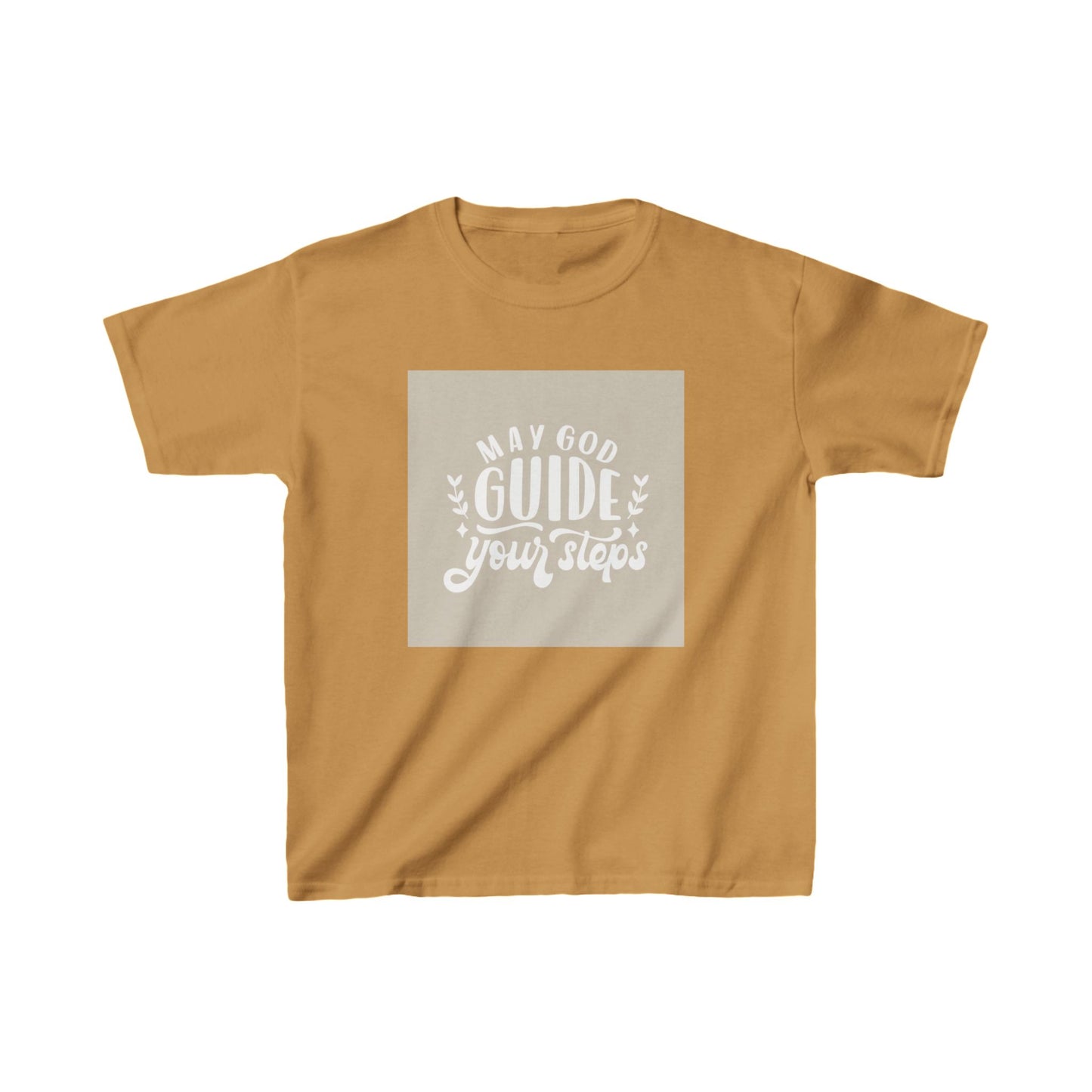 Inspirational Kids Cotton Tee - "May God Guide Your Steps"