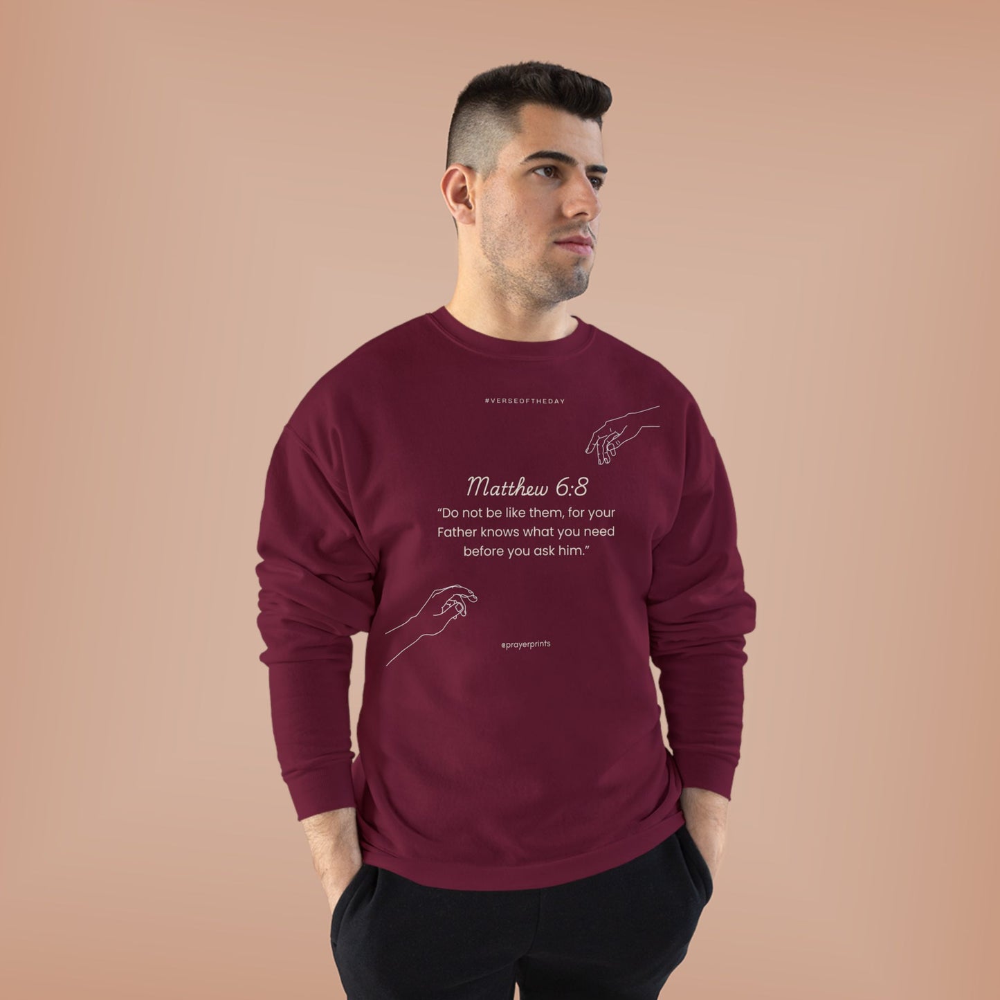 Inspirational Bible Verse Eco-Friendly Crewneck Sweatshirt