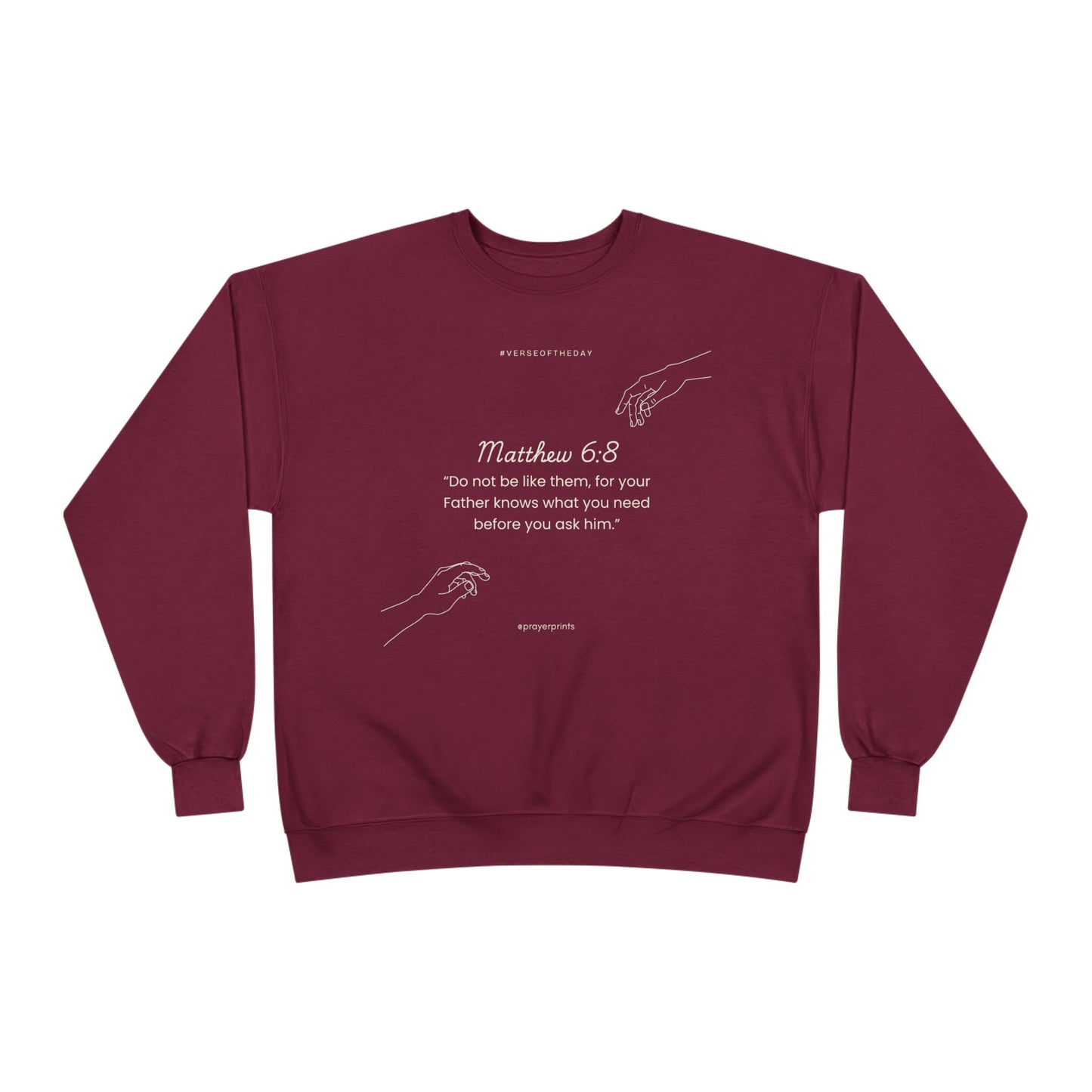 Inspirational Bible Verse Eco-Friendly Crewneck Sweatshirt