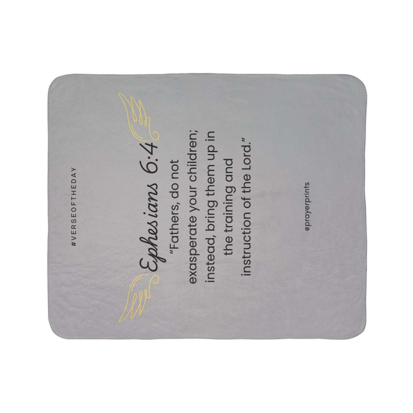 Inspirational Fleece Sherpa Blanket - Ephesians 6:4 - Cozy Gift for Dads