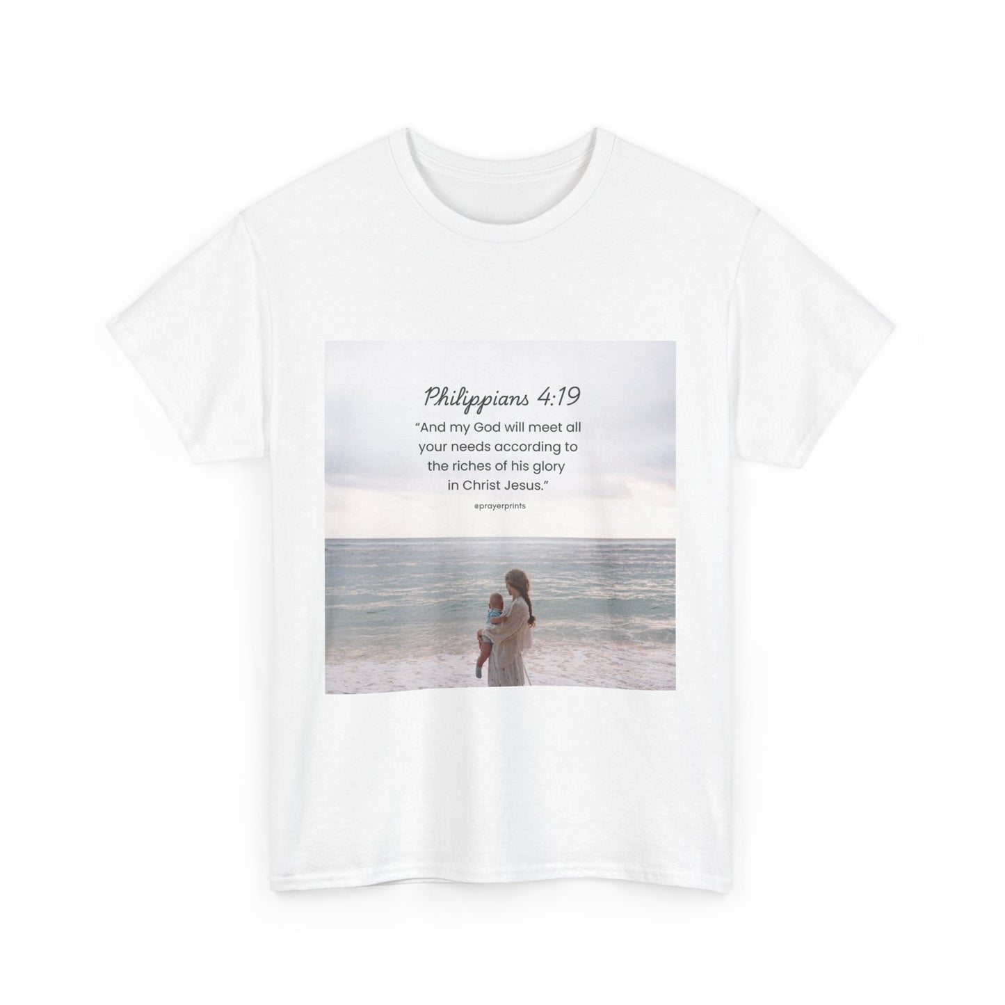 Inspirational Unisex Heavy Cotton Tee - 'Philippians 4:19'