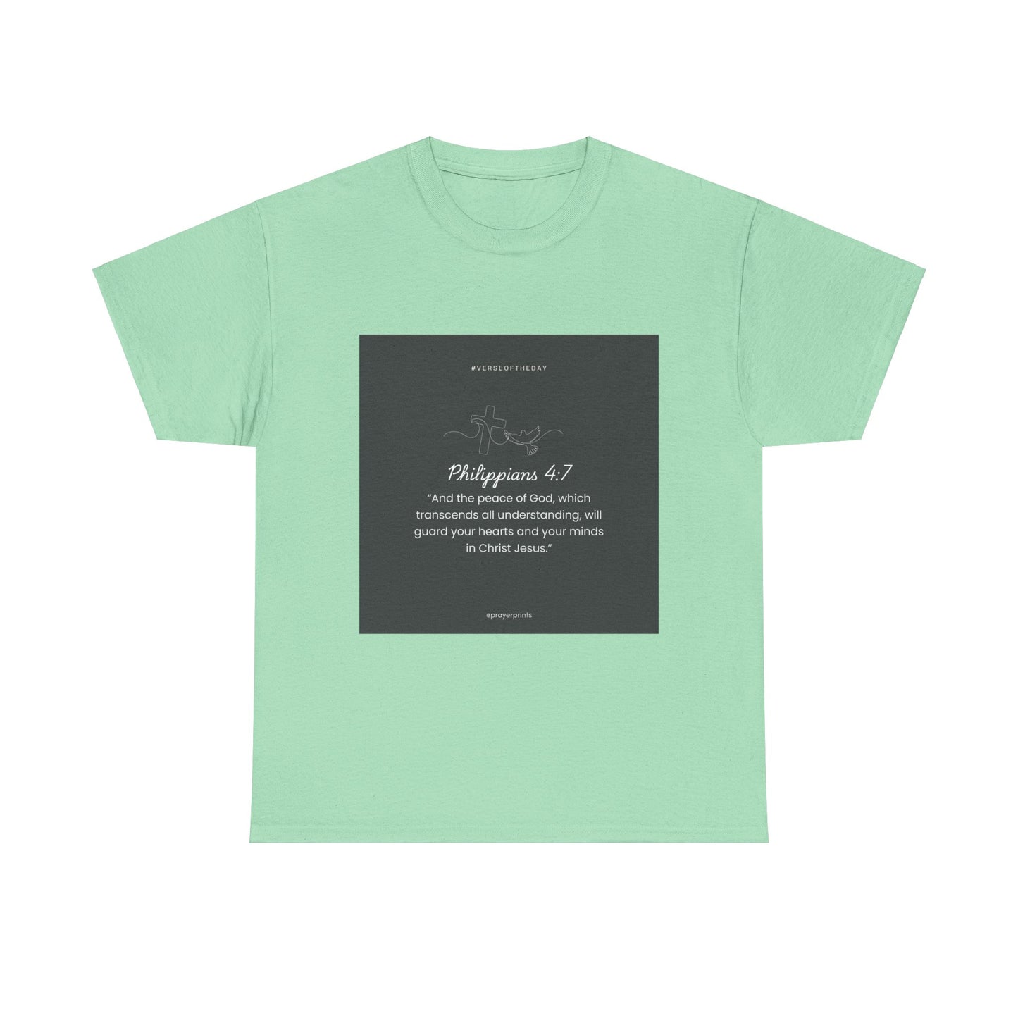 Philippians 4:7 Inspirational Unisex Heavy Cotton Tee