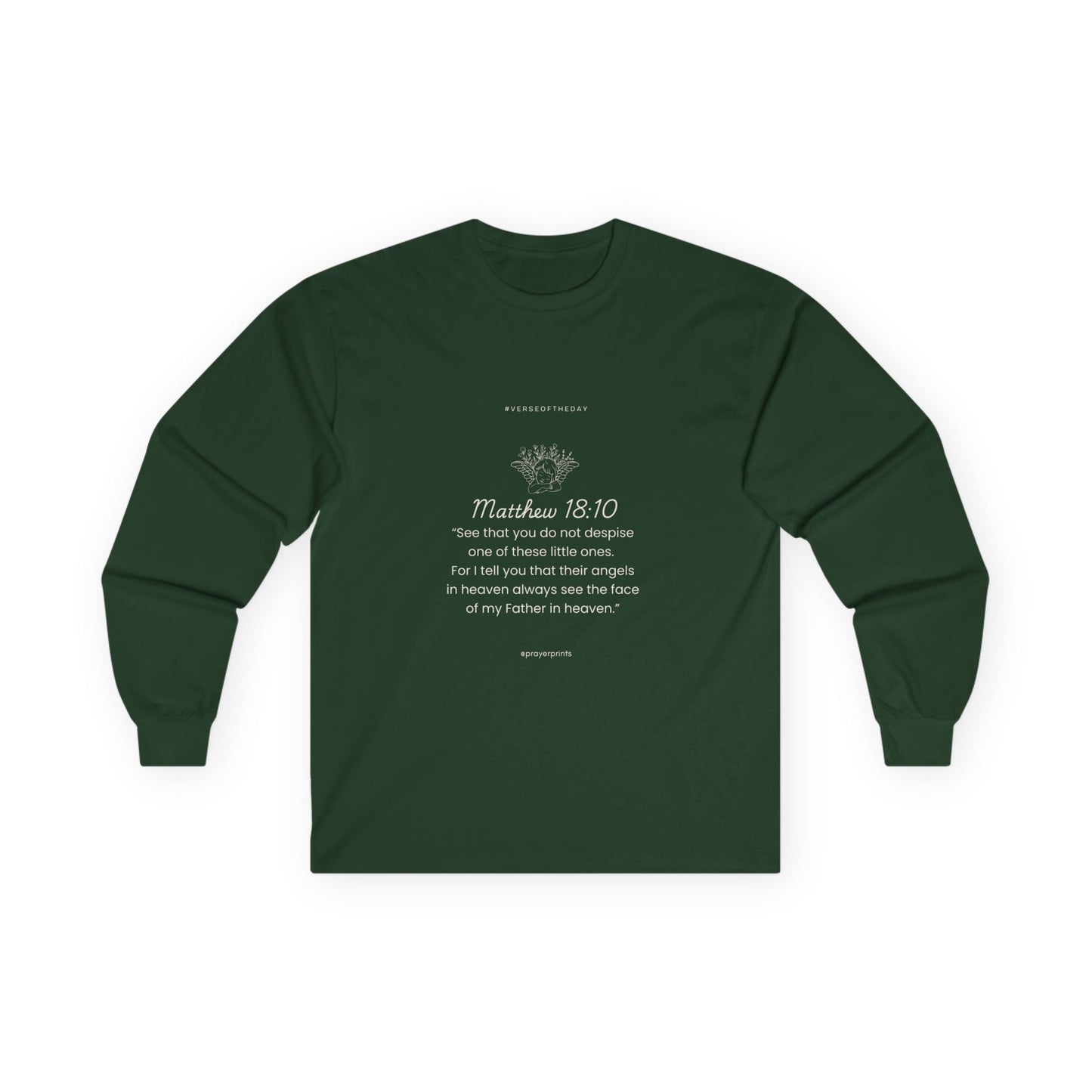 Matthew 18:10 Inspirational Long Sleeve Tee - Unisex Ultra Cotton