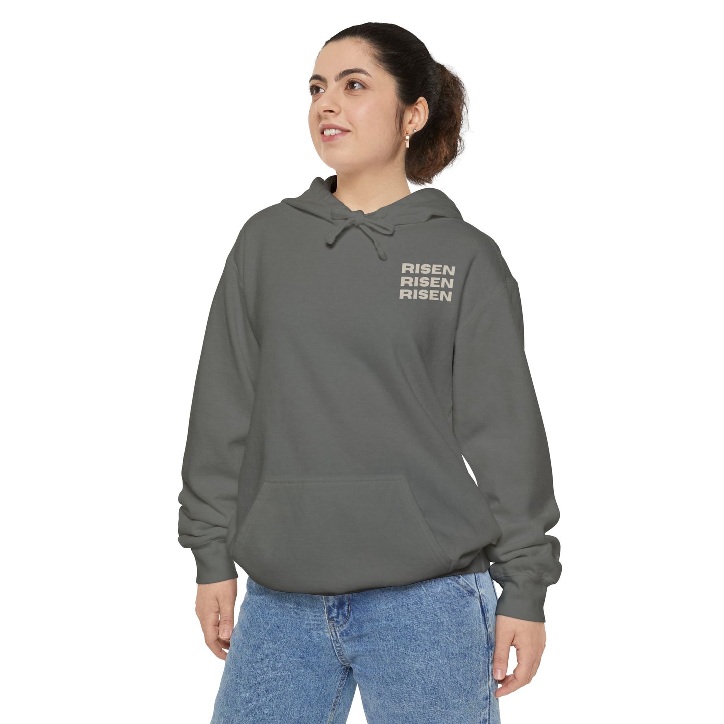 Risen Unisex Garment-Dyed Hoodie - Spirit of Renewal for Everyday Comfort