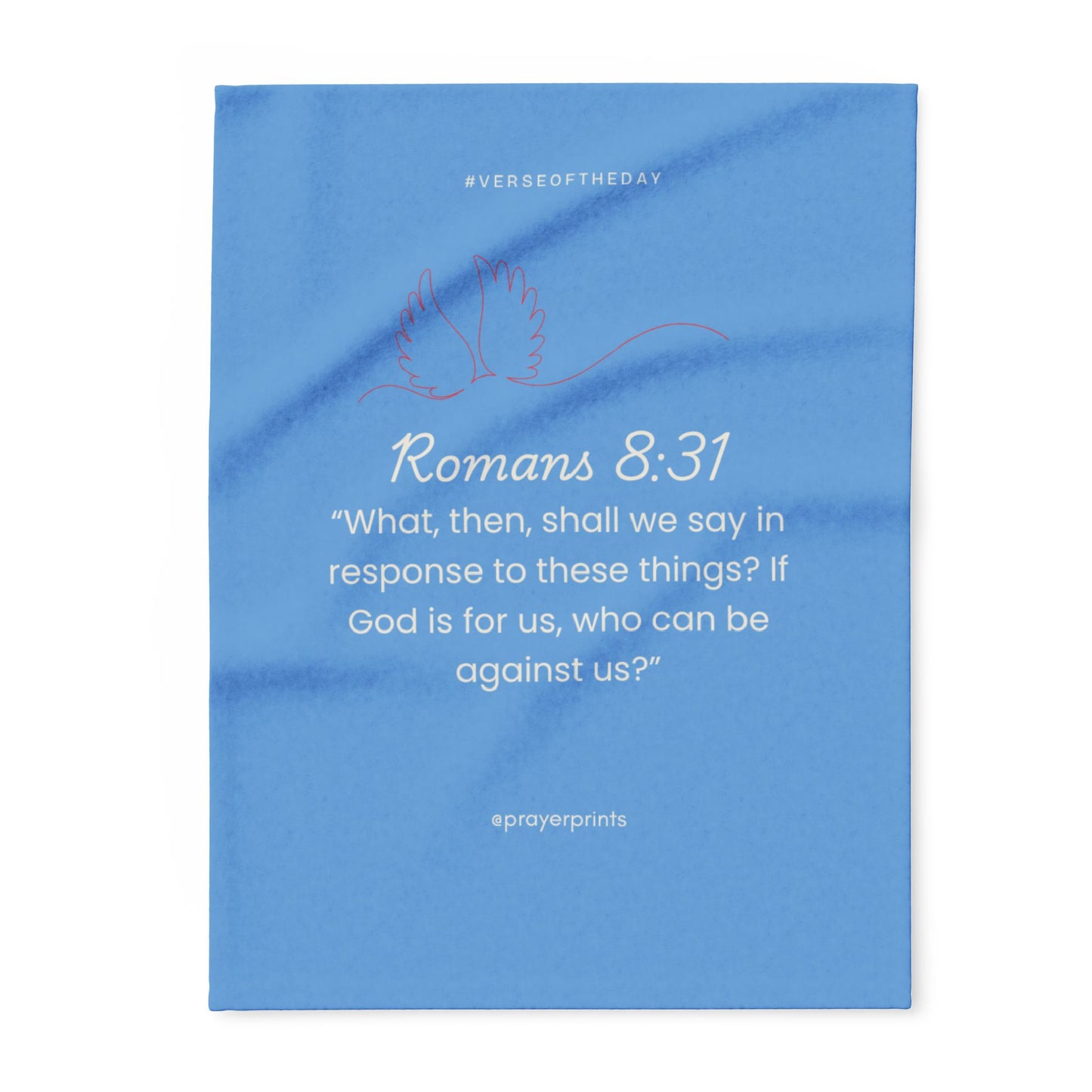 Inspirational Arctic Fleece Blanket with Bible Verse