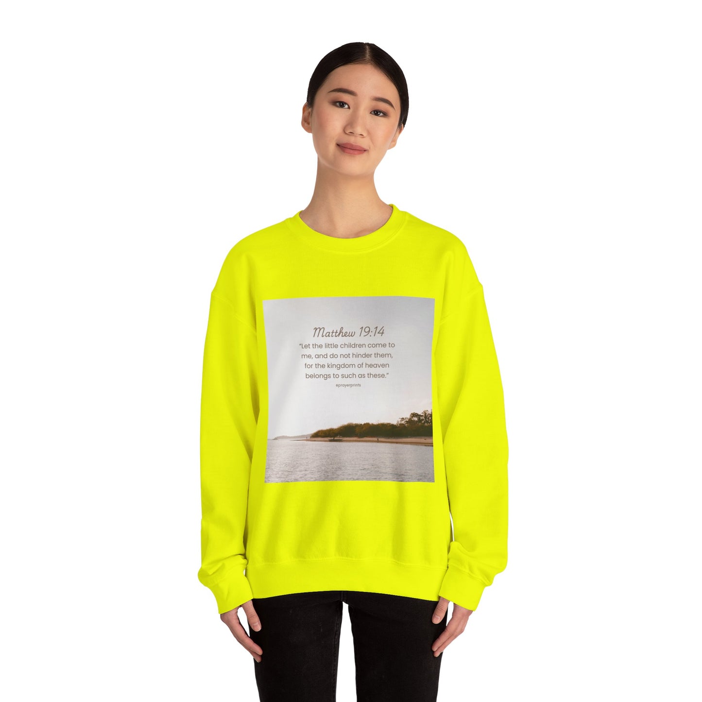 Inspirational Crewneck Sweatshirt with Biblical Verse - Unisex Heavy Blend