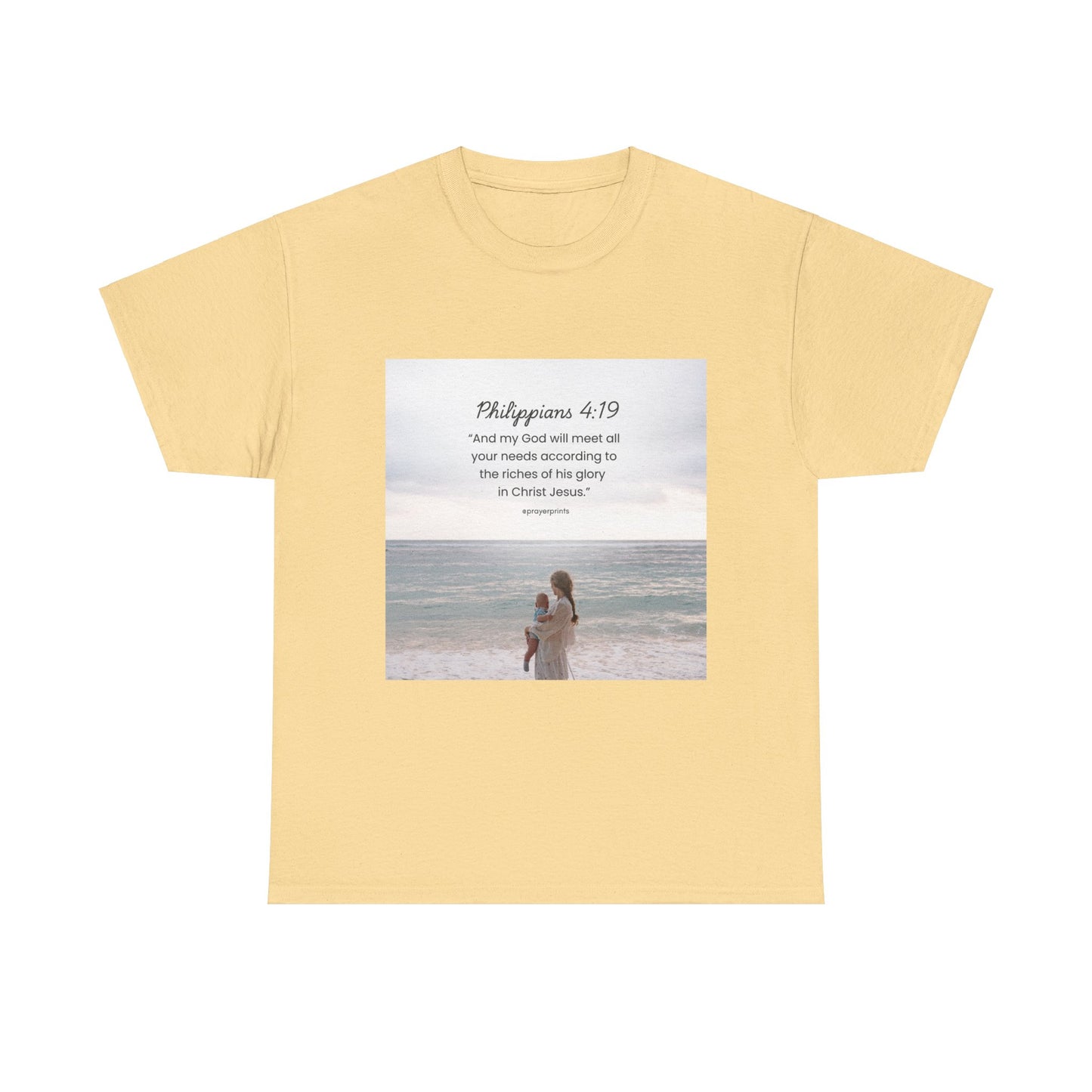 Inspirational Unisex Heavy Cotton Tee - 'Philippians 4:19'