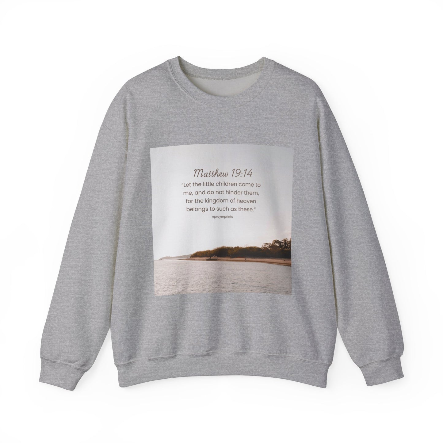 Inspirational Crewneck Sweatshirt with Biblical Verse - Unisex Heavy Blend