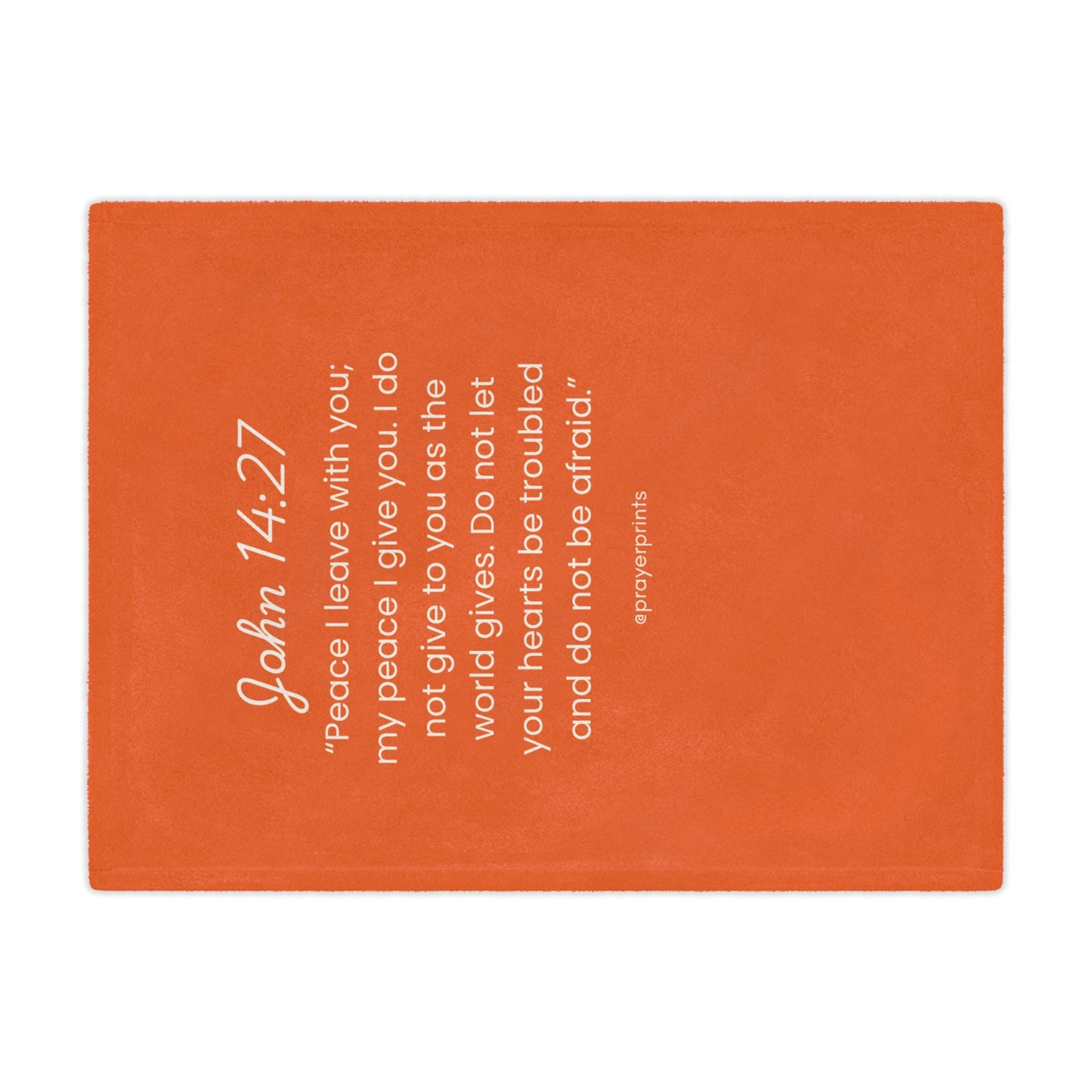 Inspirational Bible Verse Microfiber Blanket - Cozy Comfort with John 14:27