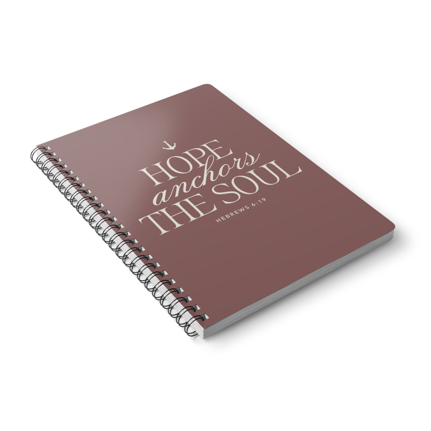 Inspirational A5 Spiral Notebook - "Hope Anchors the Soul" - Perfect for Daily Journaling