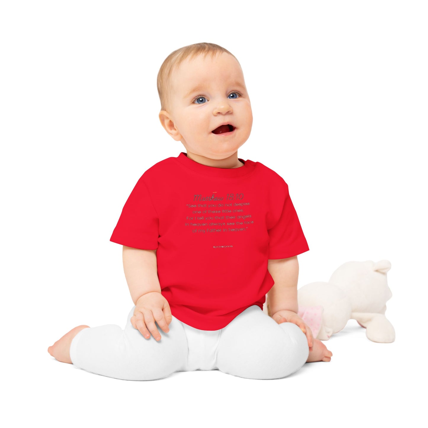 Cute Baby T-Shirt with Matthew 18:10 - Perfect for Christening and Everyday Wear