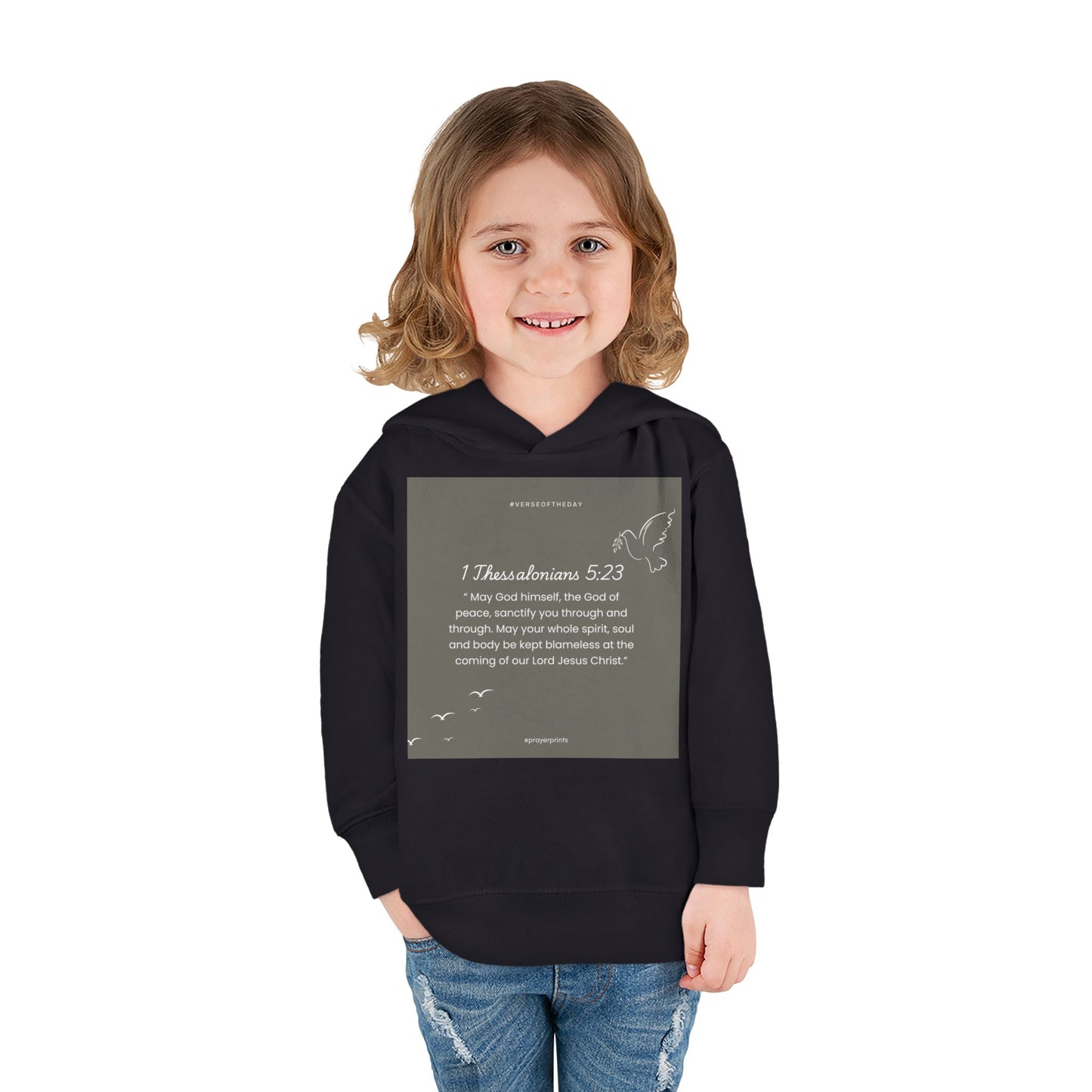 Toddler Fleece Hoodie with Inspirational Bible Verse - Perfect Gift for Kids