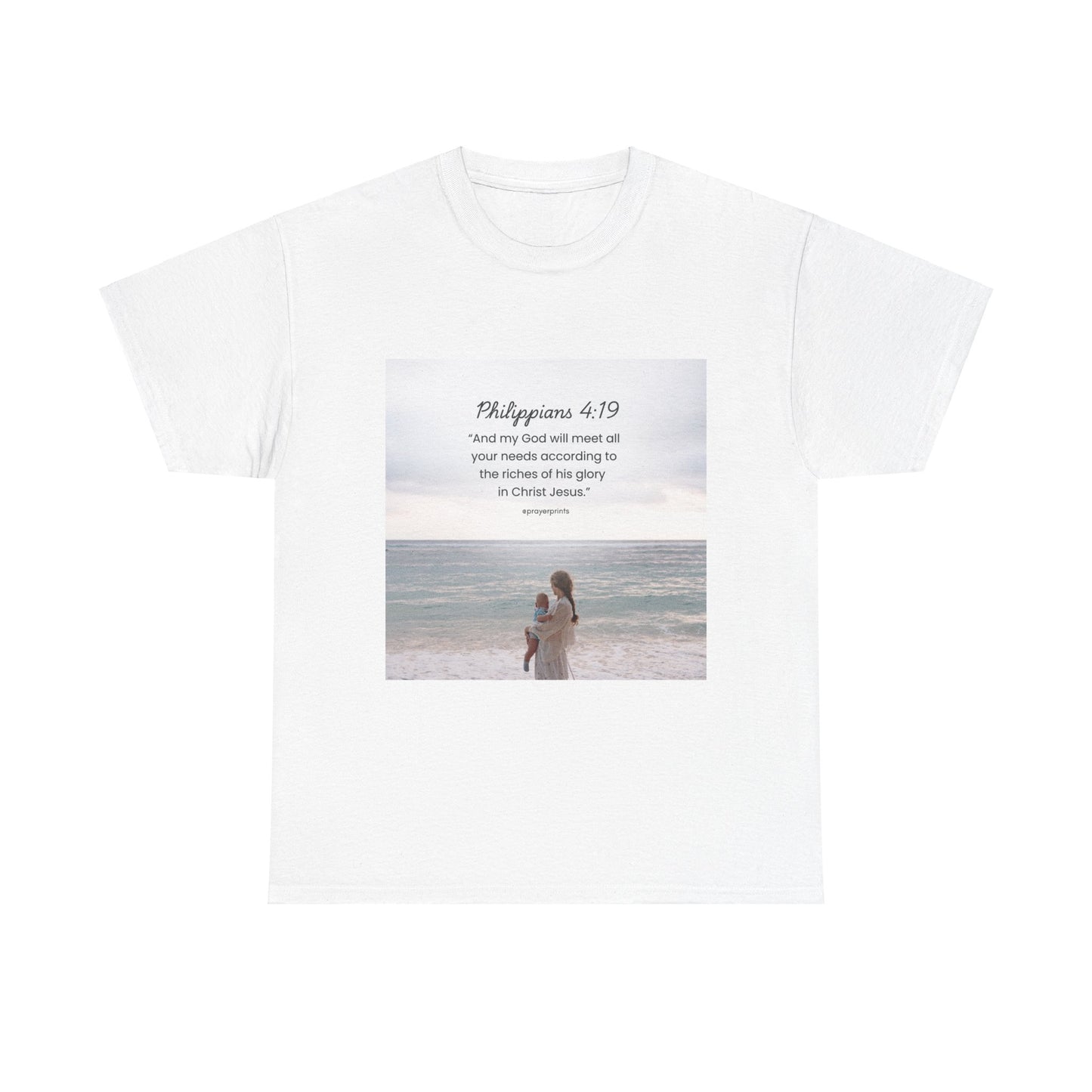 Inspirational Unisex Heavy Cotton Tee - 'Philippians 4:19'