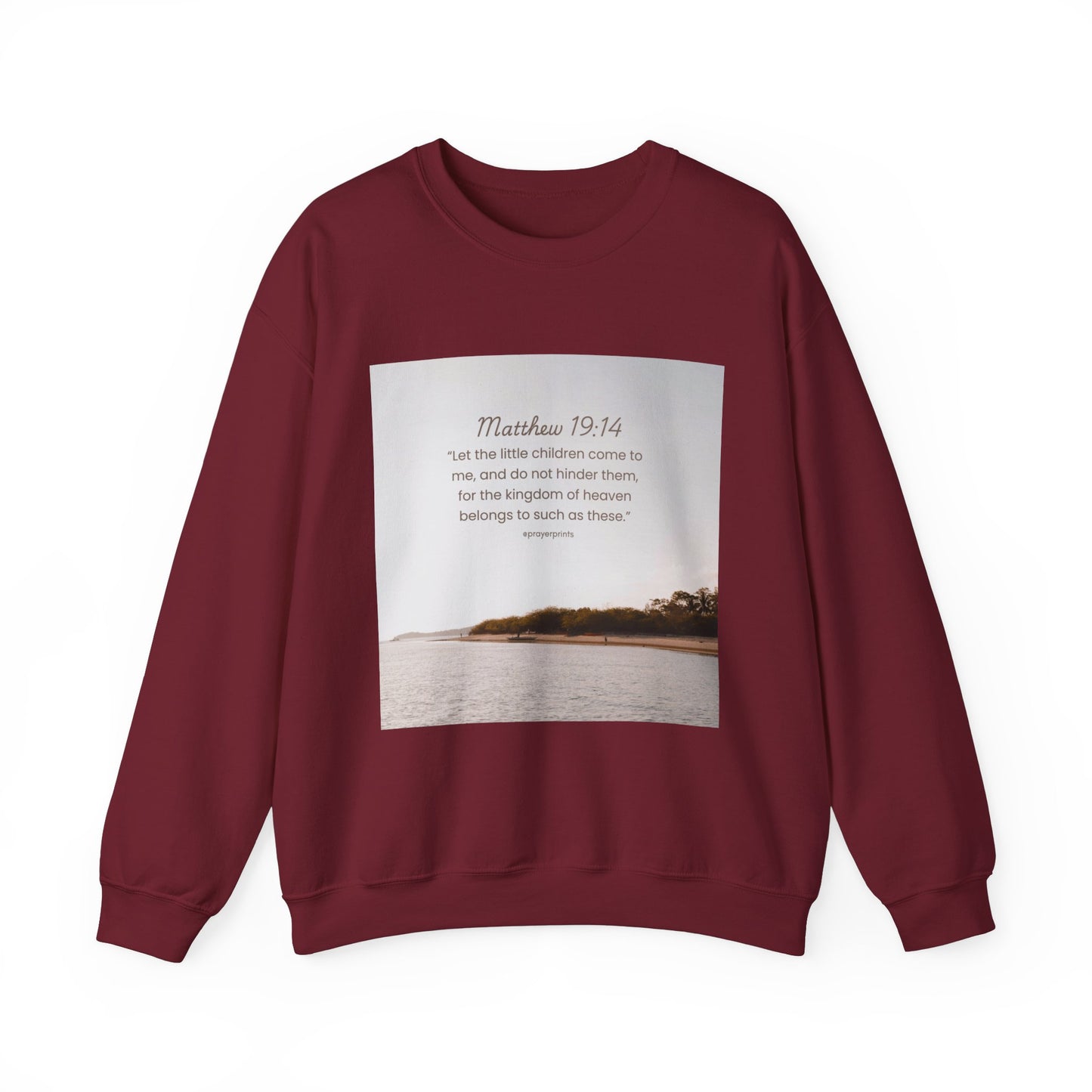 Inspirational Crewneck Sweatshirt with Biblical Verse - Unisex Heavy Blend