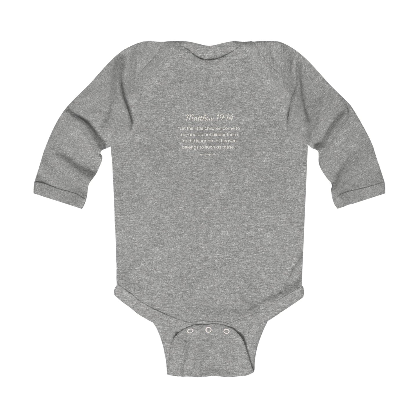 Faith-Inspired Infant Bodysuit - Matthew 19:14 Quote