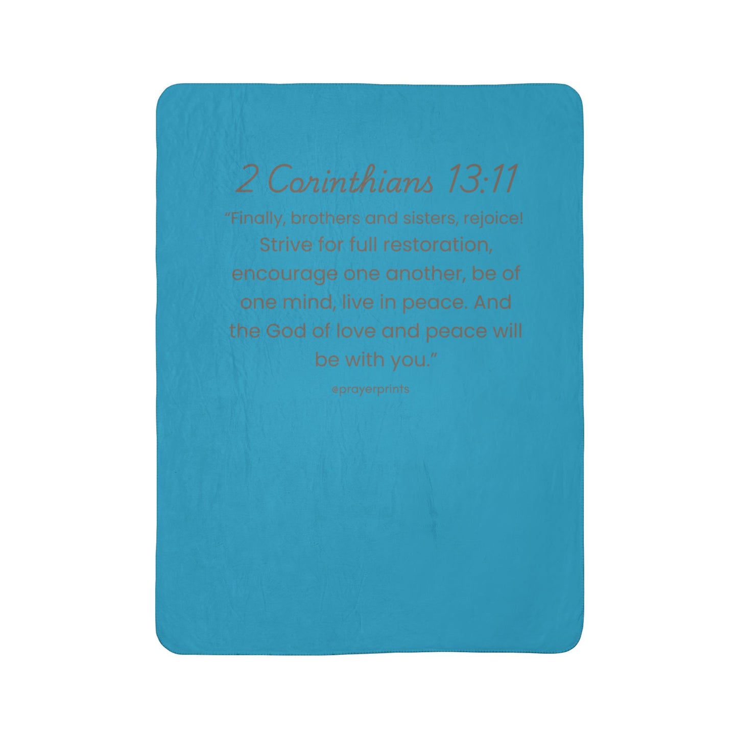 Inspirational Fleece Sherpa Blanket - 2 Corinthians 13:11