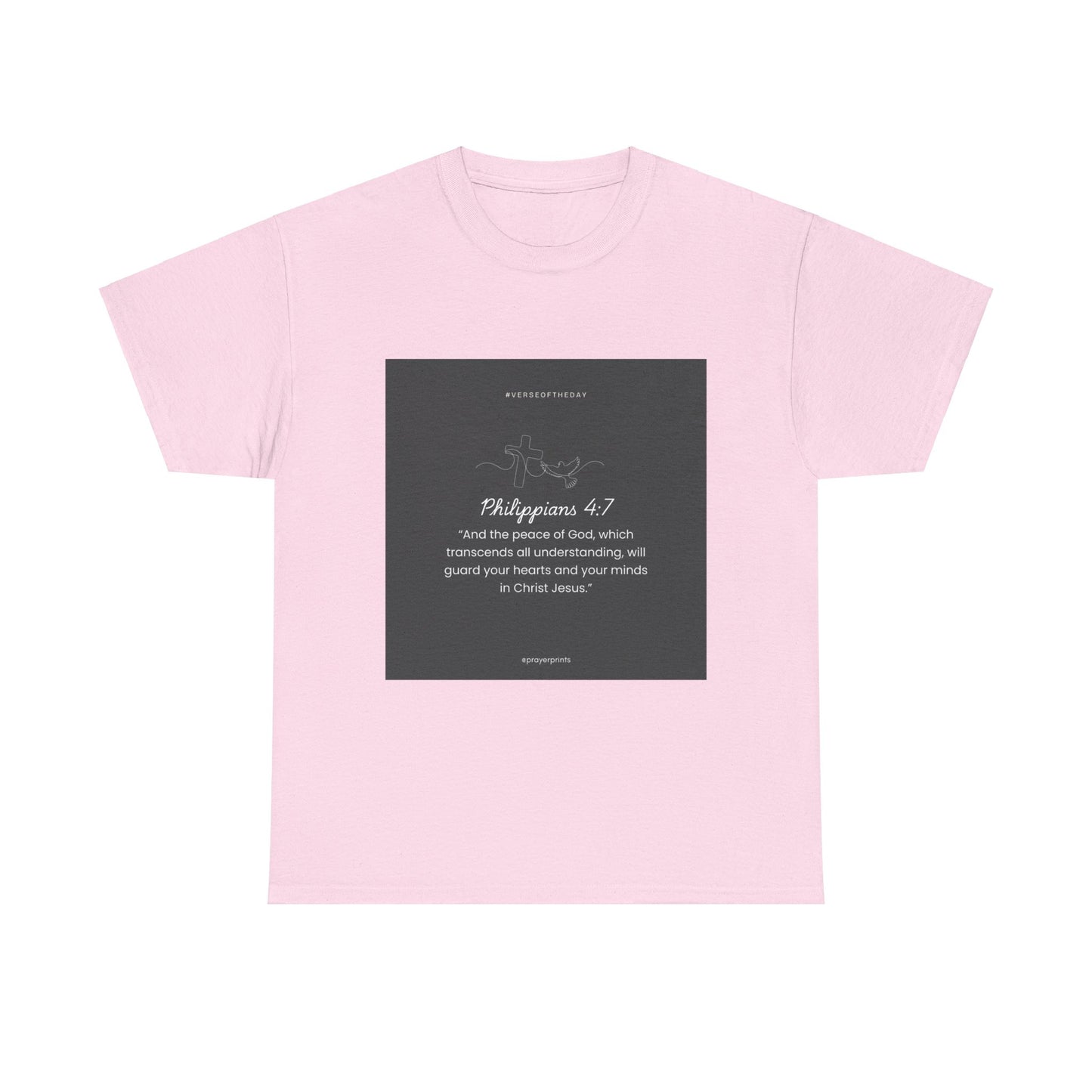 Philippians 4:7 Inspirational Unisex Heavy Cotton Tee