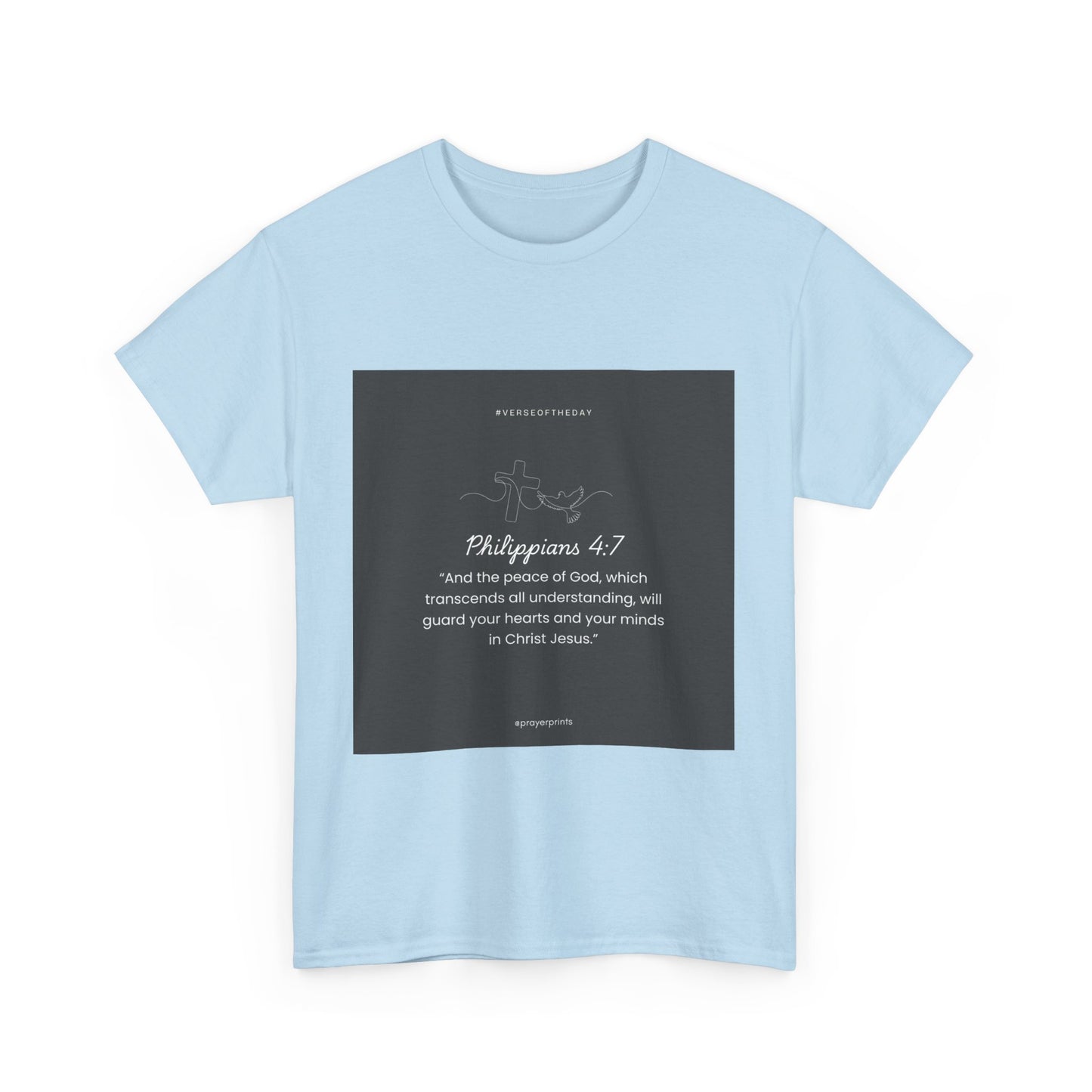 Philippians 4:7 Inspirational Unisex Heavy Cotton Tee