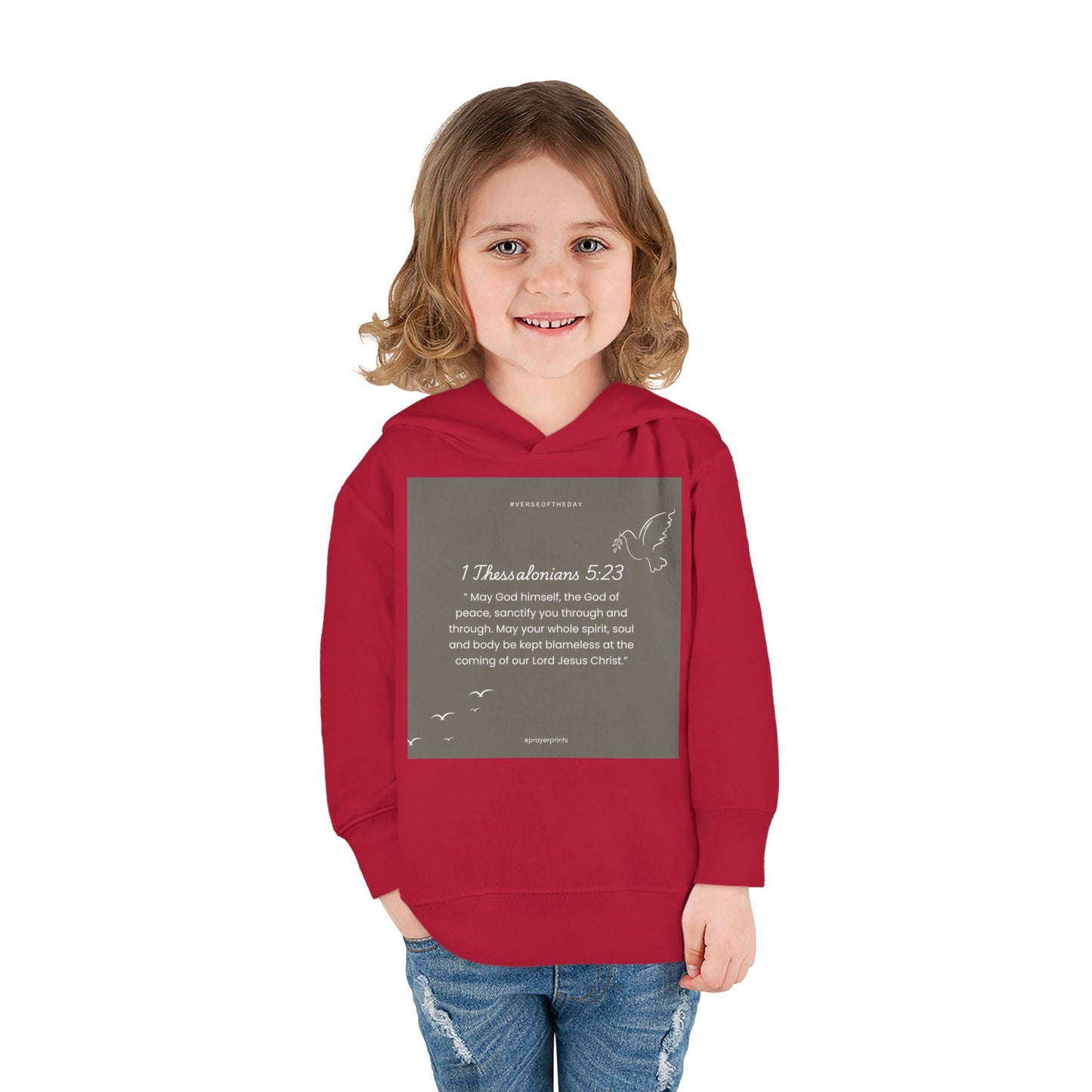 Toddler Fleece Hoodie with Inspirational Bible Verse - Perfect Gift for Kids