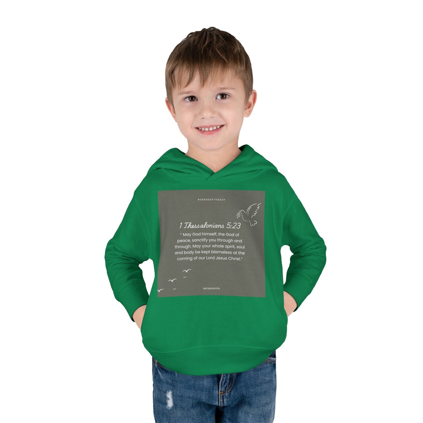 Toddler Fleece Hoodie with Inspirational Bible Verse - Perfect Gift for Kids