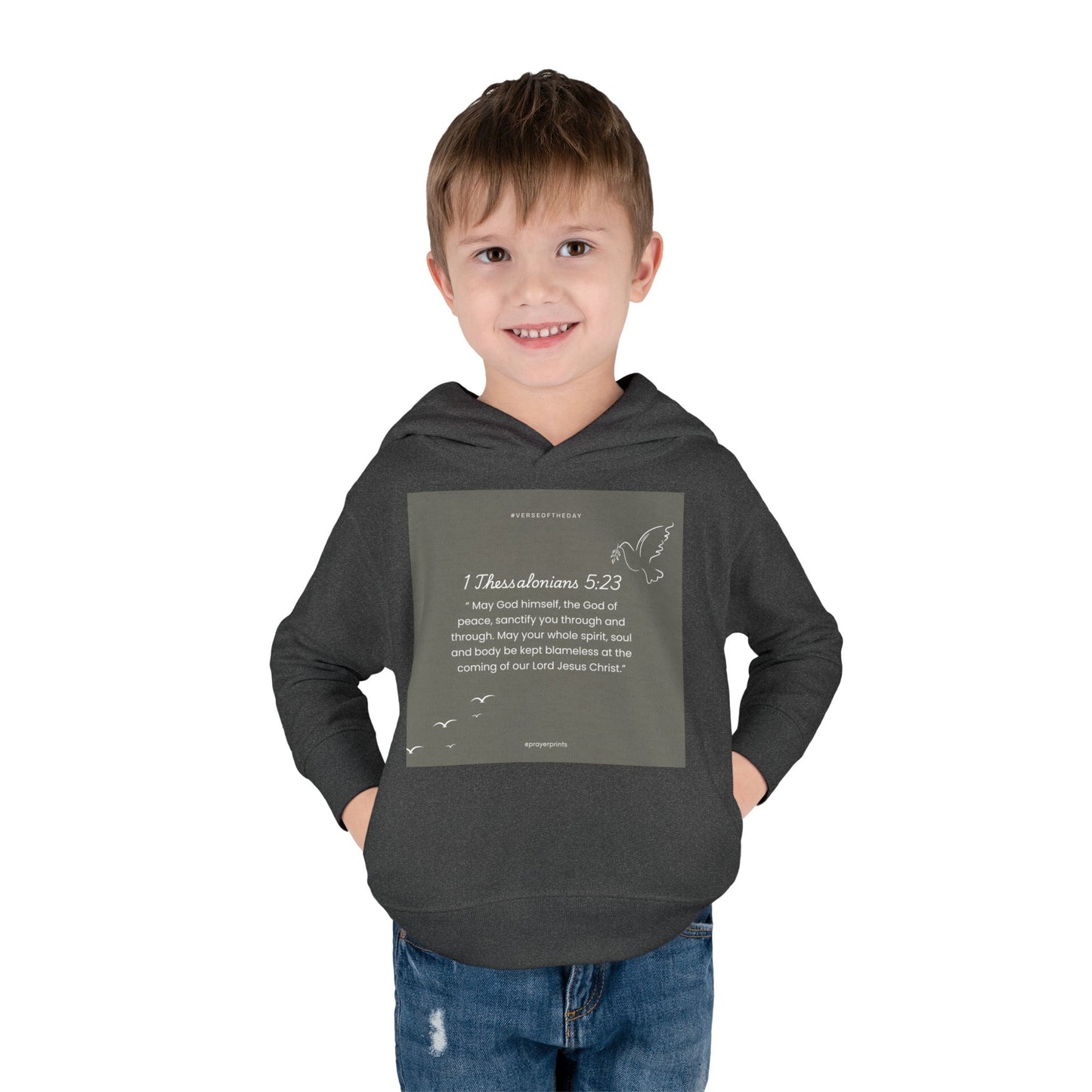 Toddler Fleece Hoodie with Inspirational Bible Verse - Perfect Gift for Kids