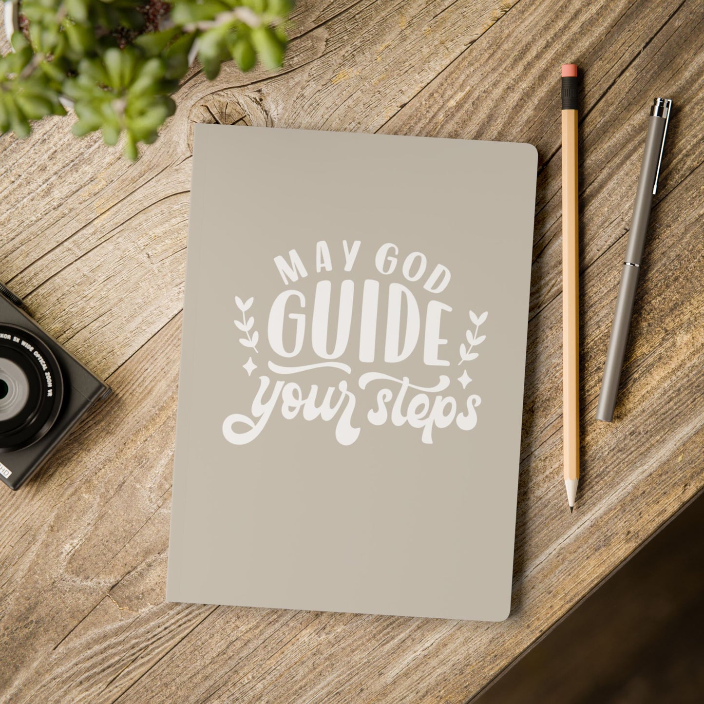 Inspirational Softcover Journal: "May God Guide Your Steps"