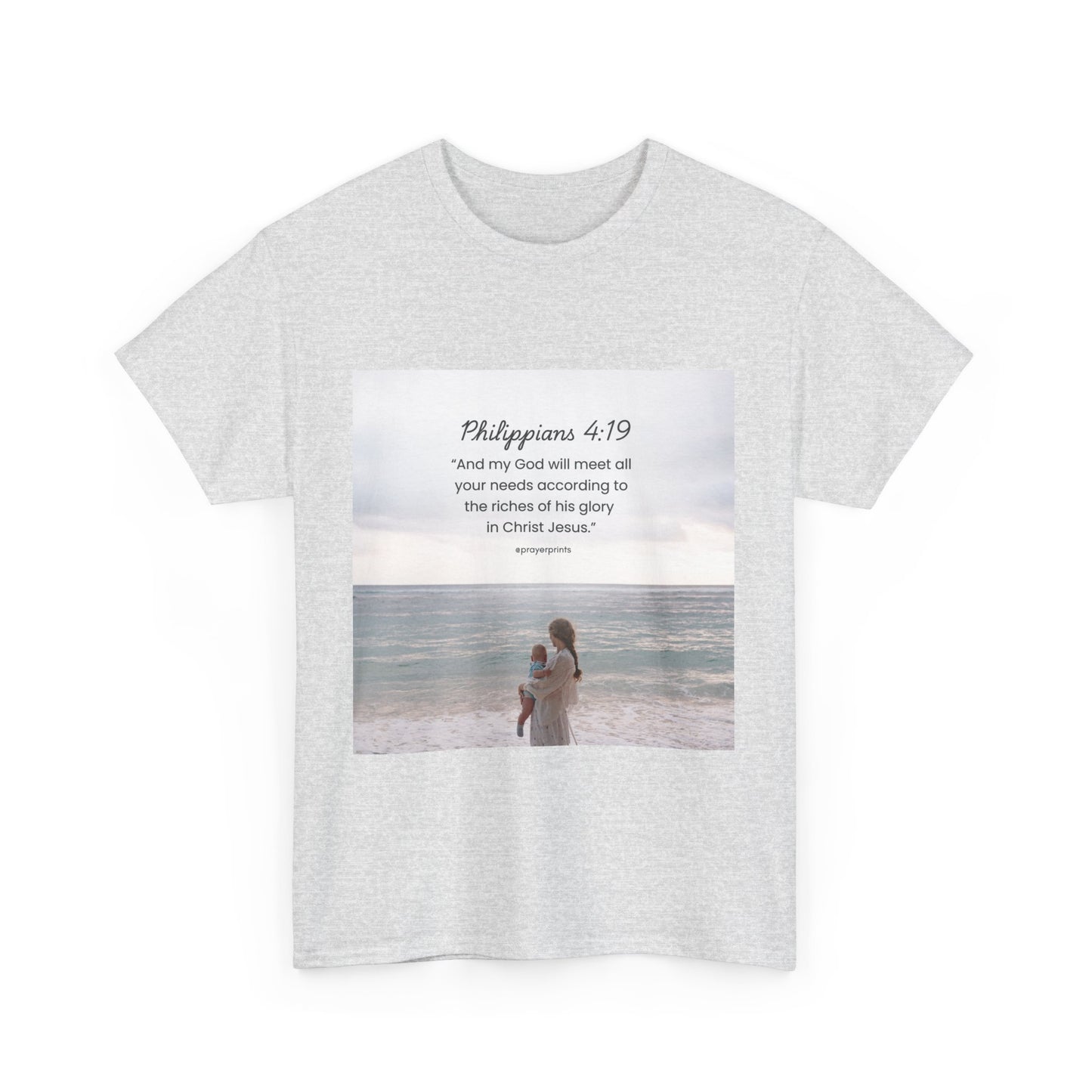 Inspirational Unisex Heavy Cotton Tee - 'Philippians 4:19'