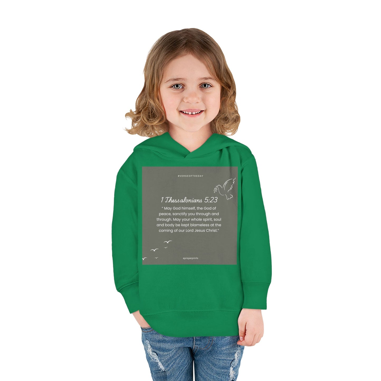 Toddler Fleece Hoodie with Inspirational Bible Verse - Perfect Gift for Kids