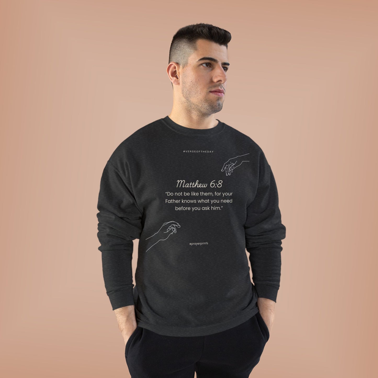 Inspirational Bible Verse Eco-Friendly Crewneck Sweatshirt