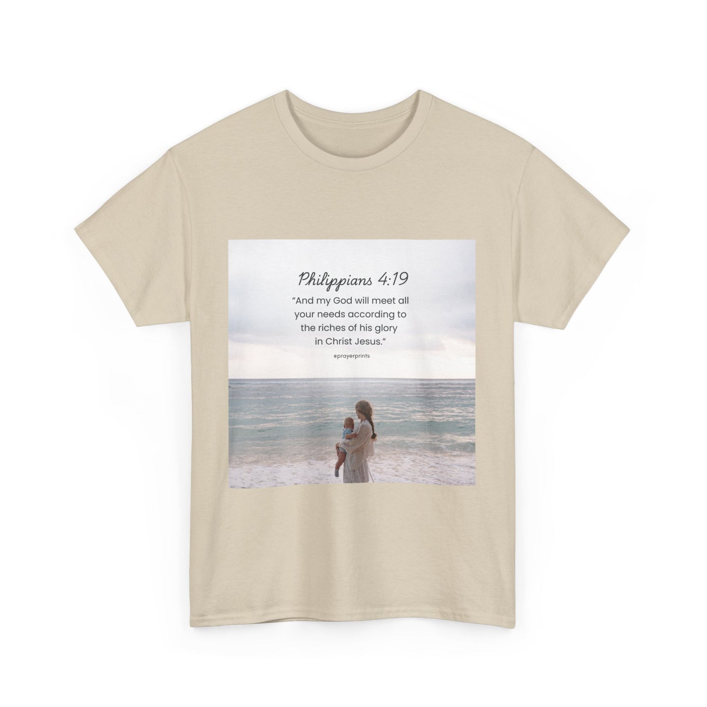 Inspirational Unisex Heavy Cotton Tee - 'Philippians 4:19'