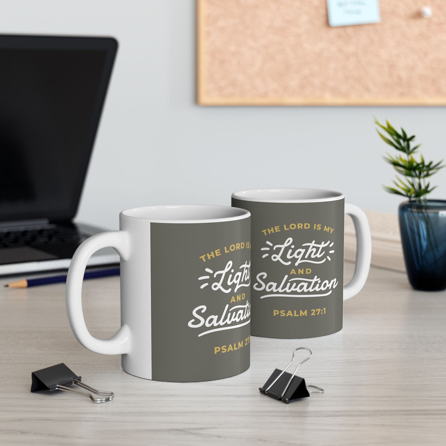 Inspirational Ceramic Mug - "The Lord is My Light and Salvation" - Perfect for Gifts and Daily Motivation