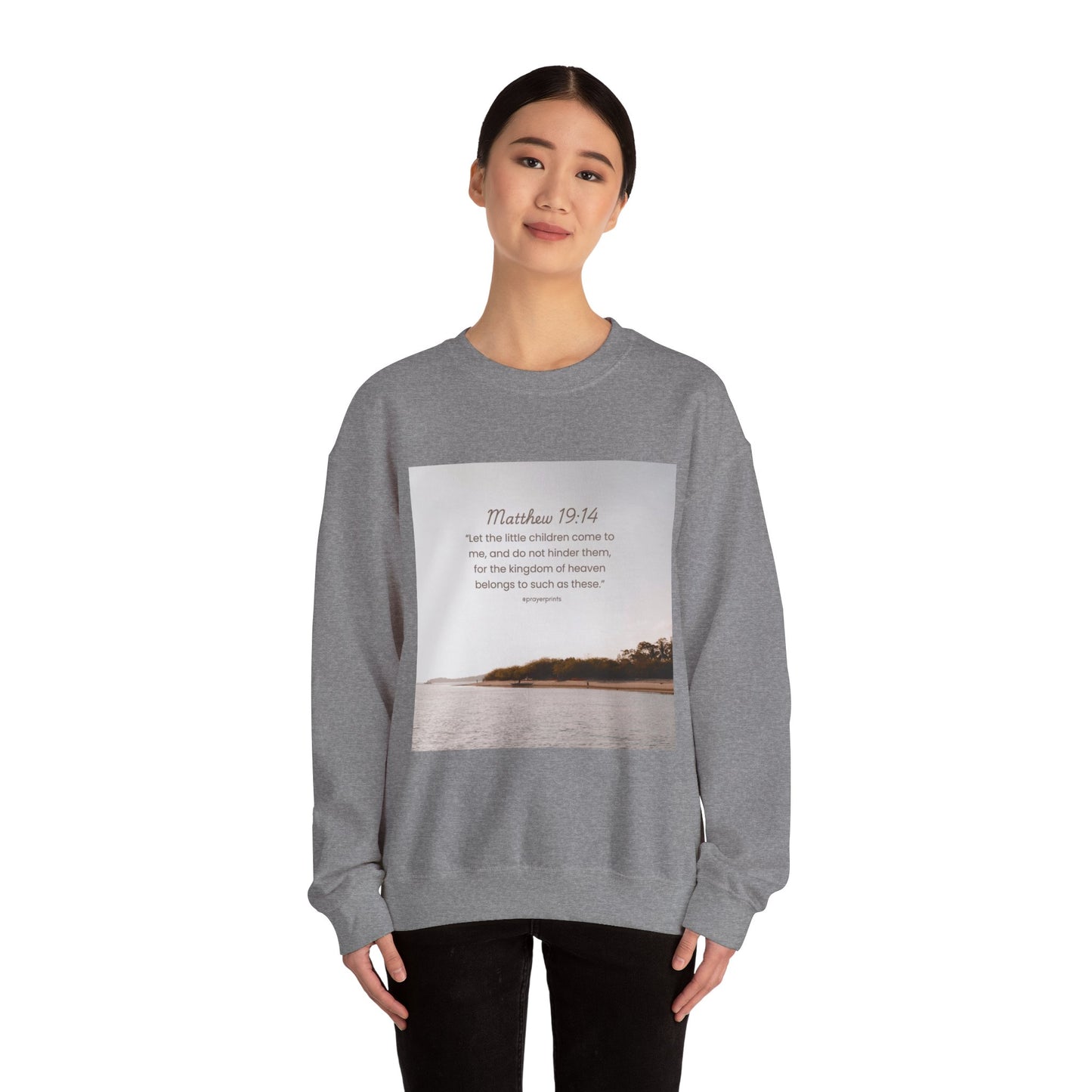 Inspirational Crewneck Sweatshirt with Biblical Verse - Unisex Heavy Blend