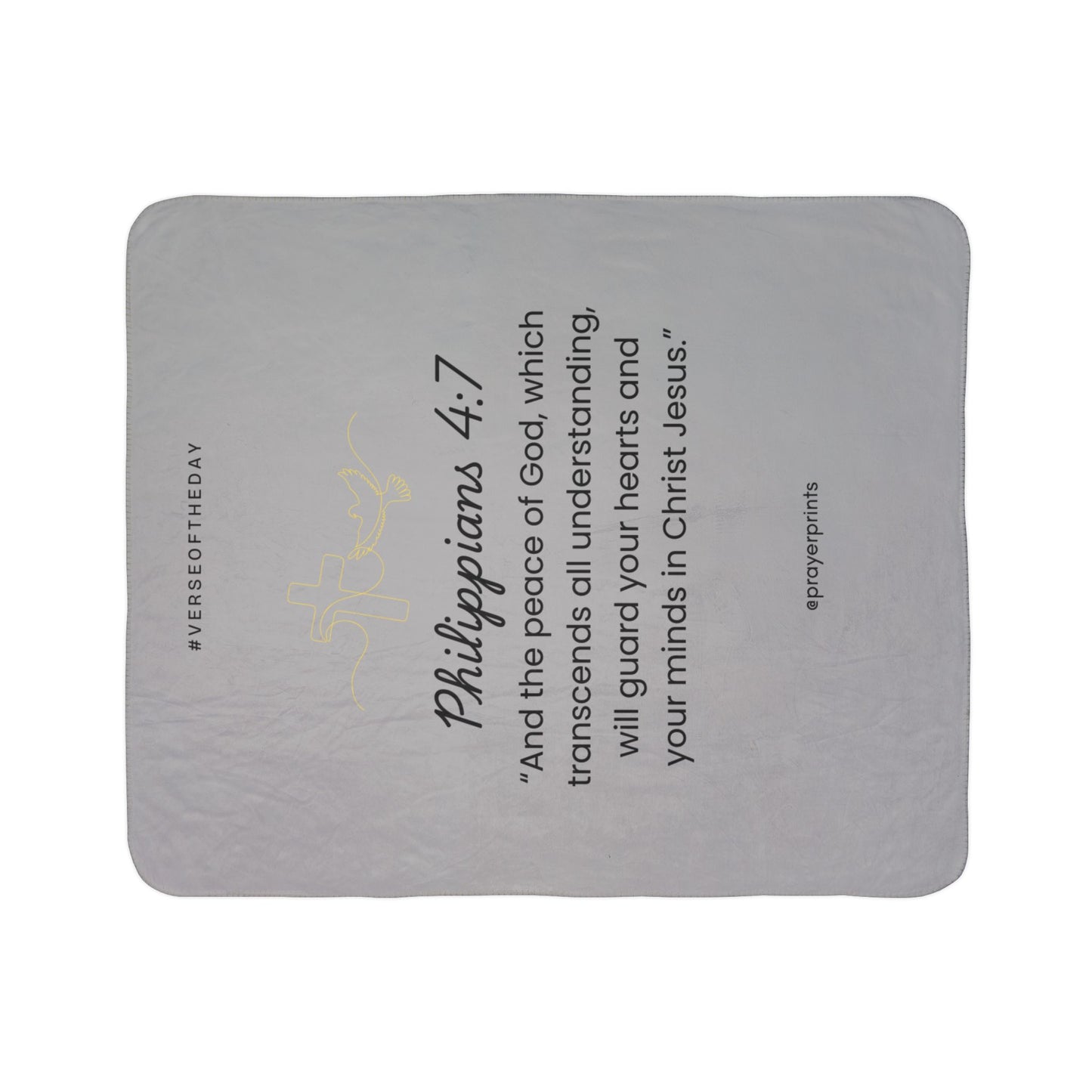 Inspirational Fleece Sherpa Blanket - Philippians 4:7 Verse