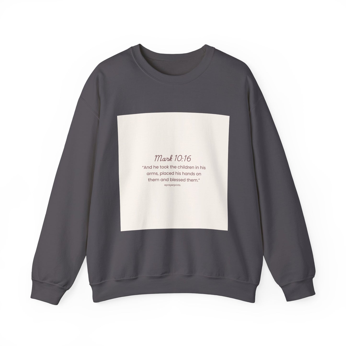 Faith-Inspired Unisex Heavy Blend™ Crewneck Sweatshirt - Mark 10:16 Quote