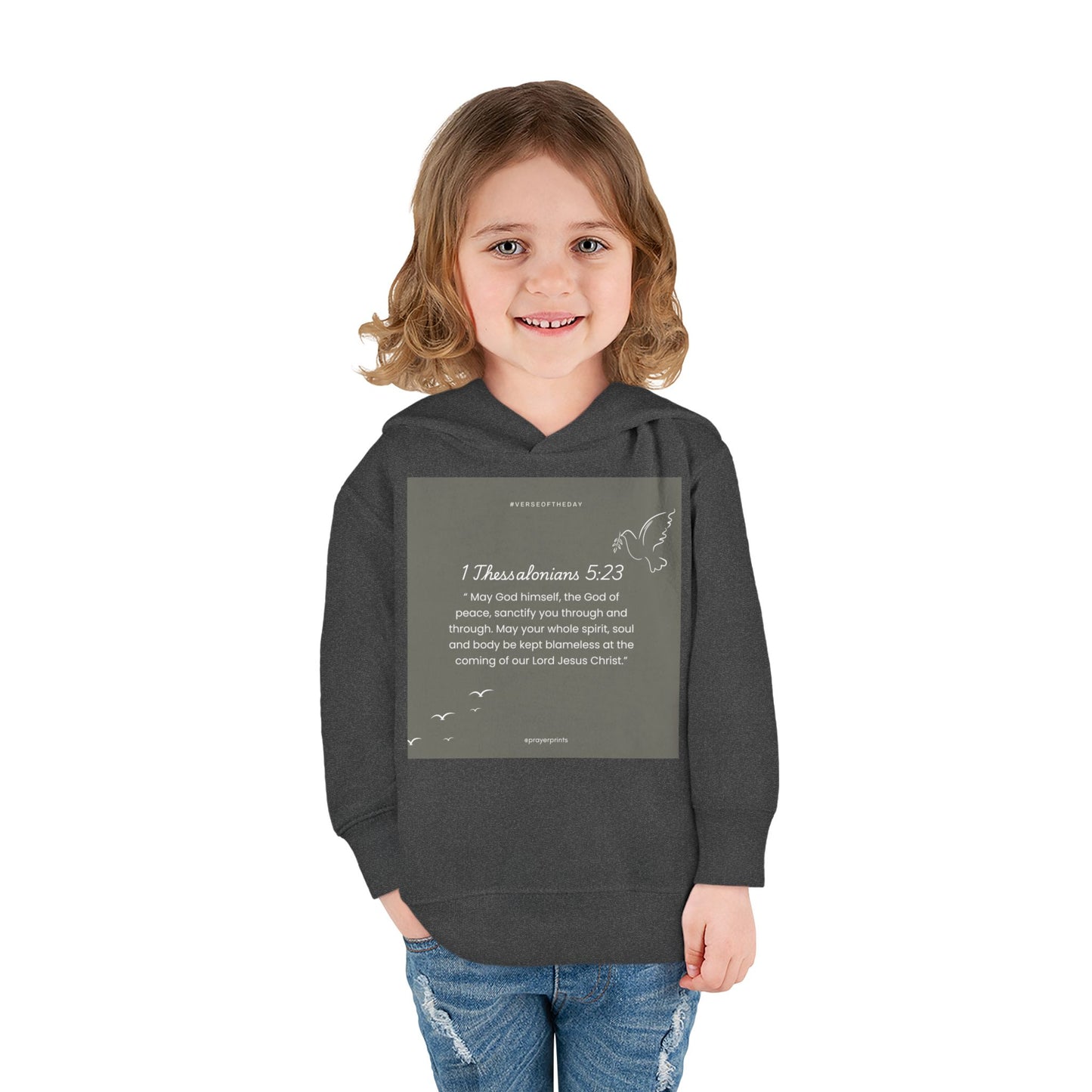 Toddler Fleece Hoodie with Inspirational Bible Verse - Perfect Gift for Kids