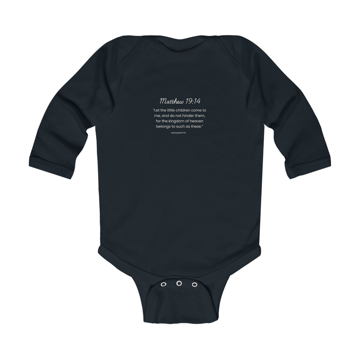Faith-Inspired Infant Bodysuit - Matthew 19:14 Quote