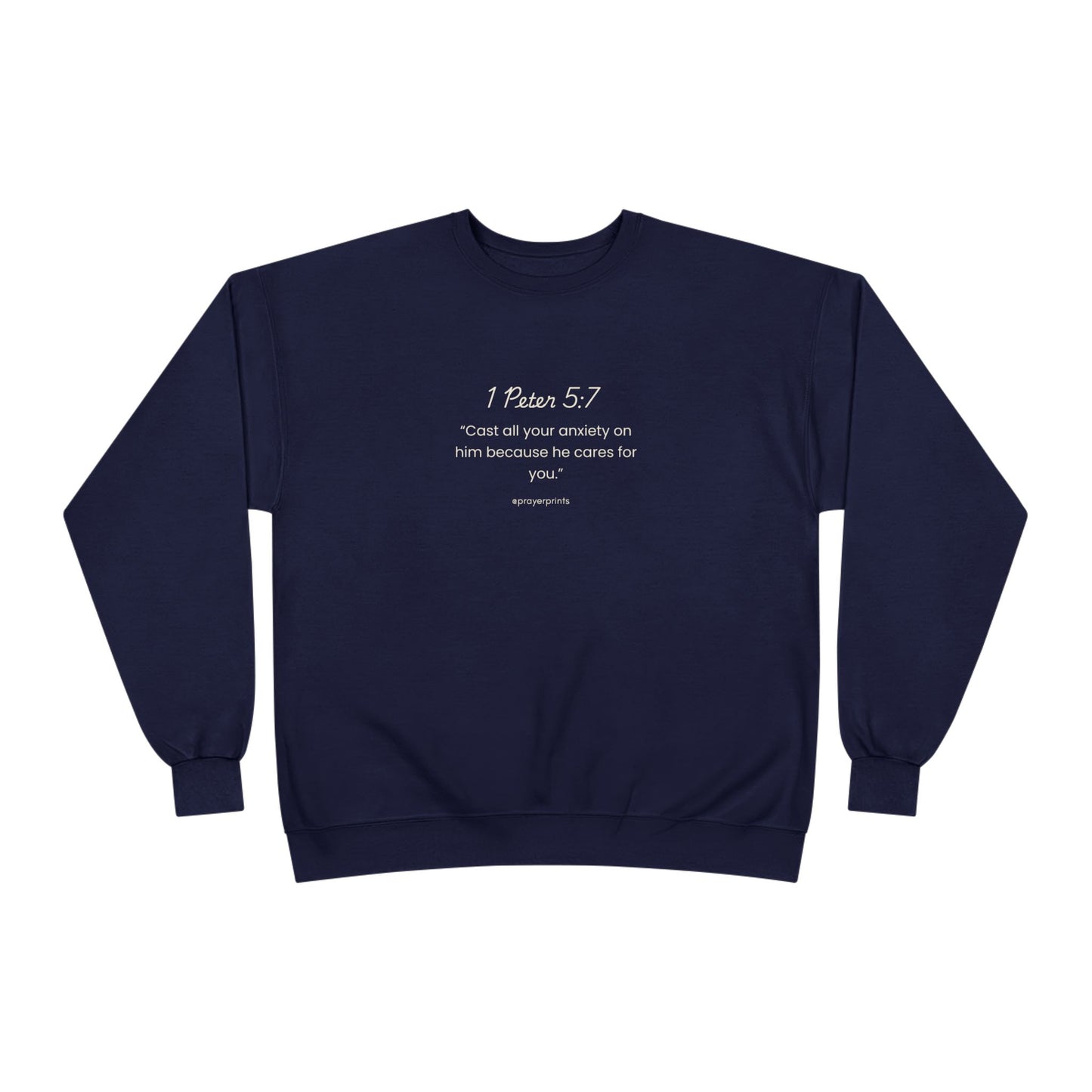 Unisex EcoSmart Crewneck Sweatshirt - Inspirational Hebrews 13:5