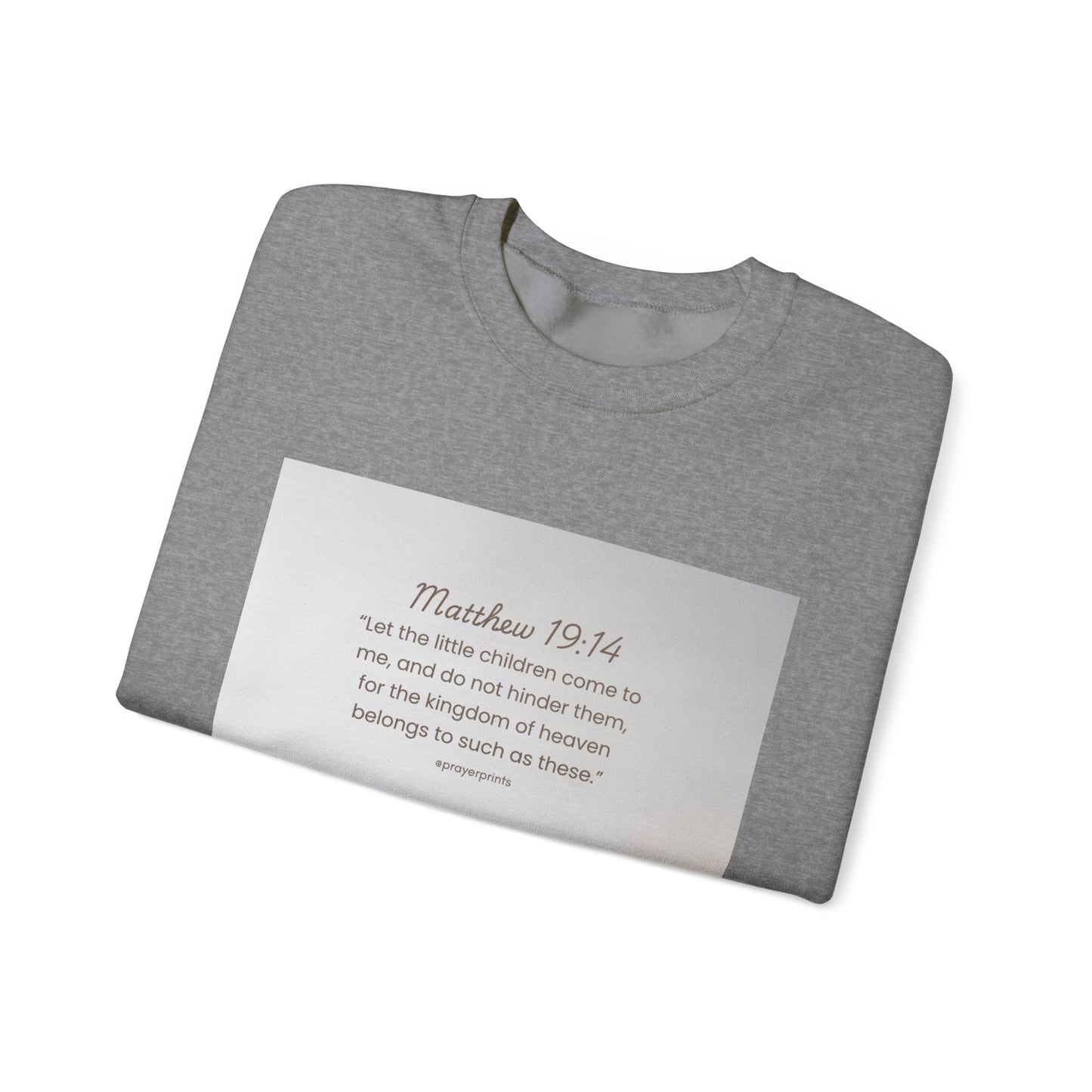 Inspirational Crewneck Sweatshirt with Biblical Verse - Unisex Heavy Blend
