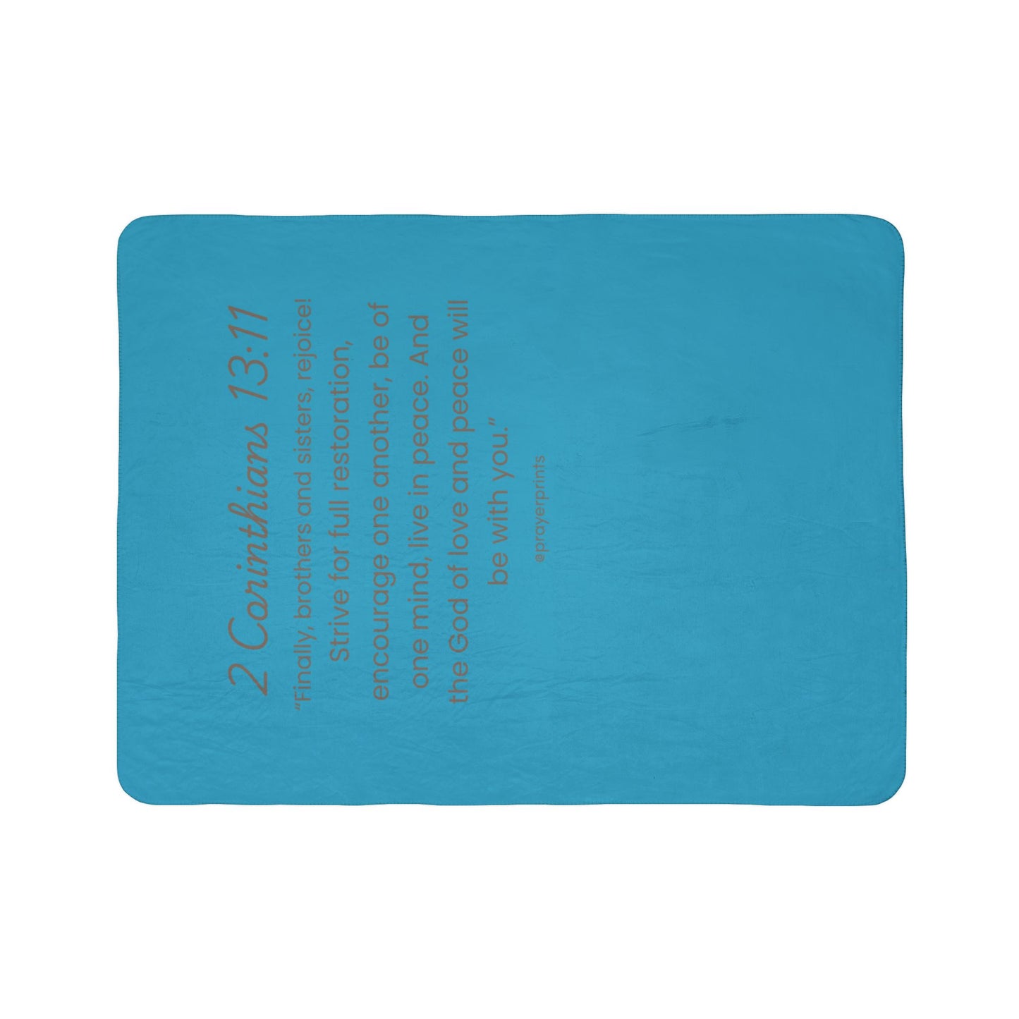 Inspirational Fleece Sherpa Blanket - 2 Corinthians 13:11