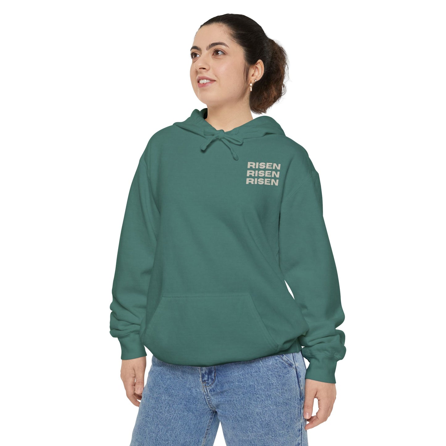 Risen Unisex Garment-Dyed Hoodie - Spirit of Renewal for Everyday Comfort