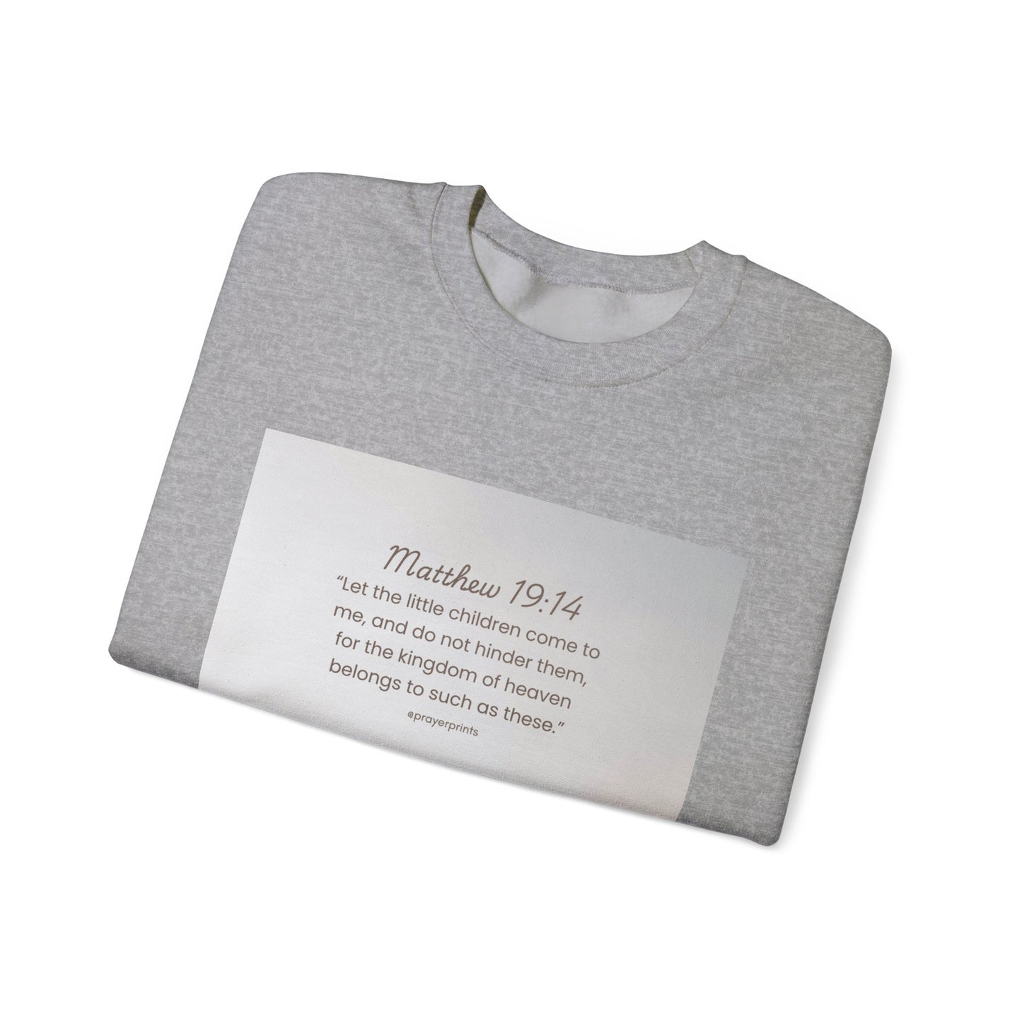 Inspirational Crewneck Sweatshirt with Biblical Verse - Unisex Heavy Blend
