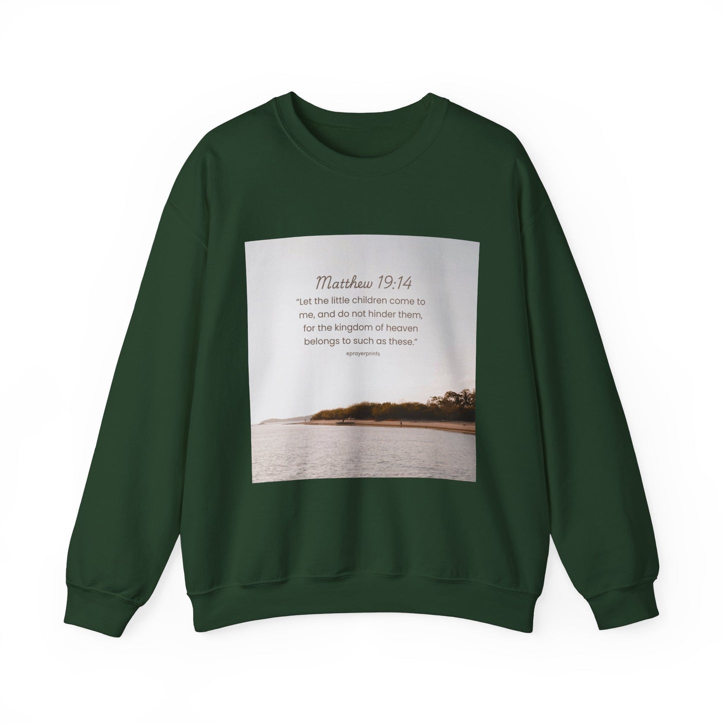 Inspirational Crewneck Sweatshirt with Biblical Verse - Unisex Heavy Blend