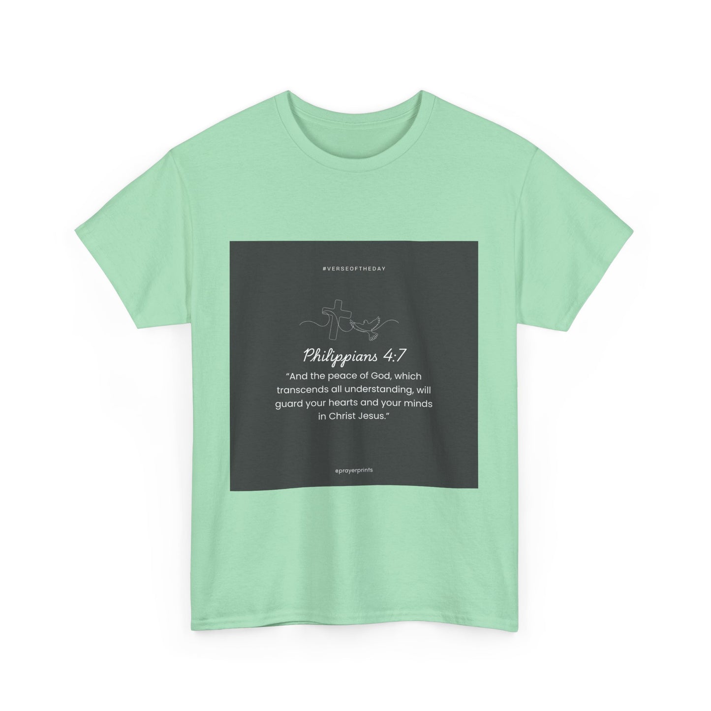 Philippians 4:7 Inspirational Unisex Heavy Cotton Tee