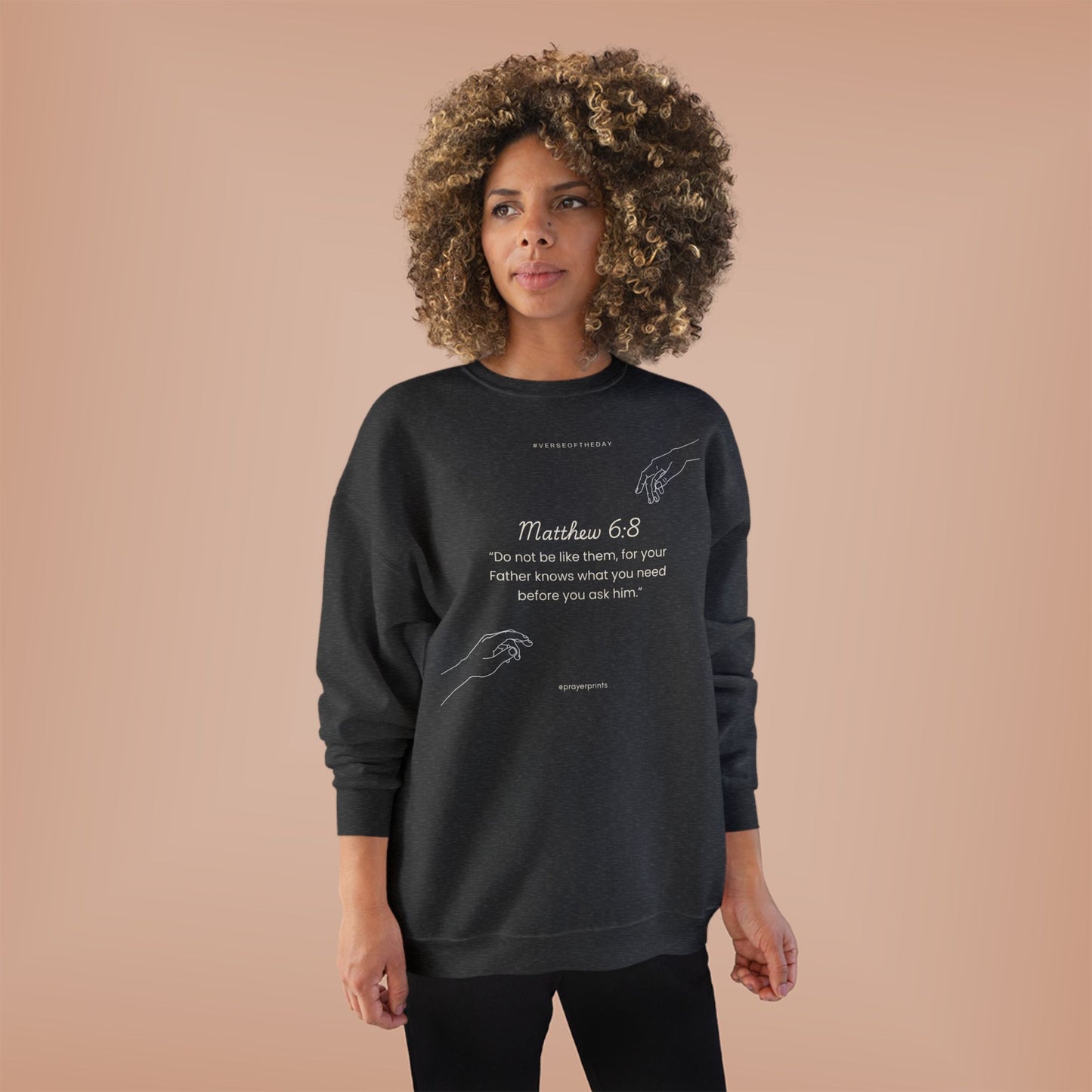 Inspirational Bible Verse Eco-Friendly Crewneck Sweatshirt