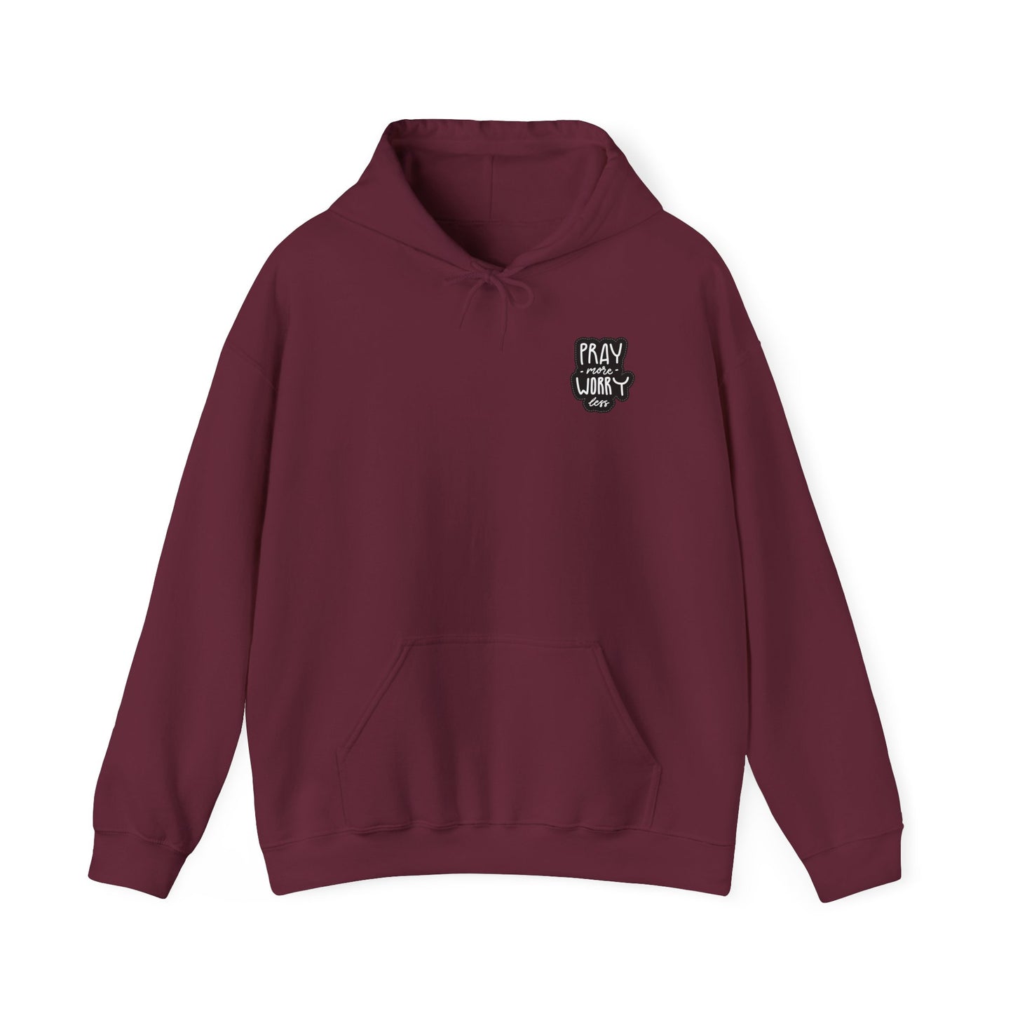 Inspirational Faith Hoodie – "Pray, Worry Less" Design