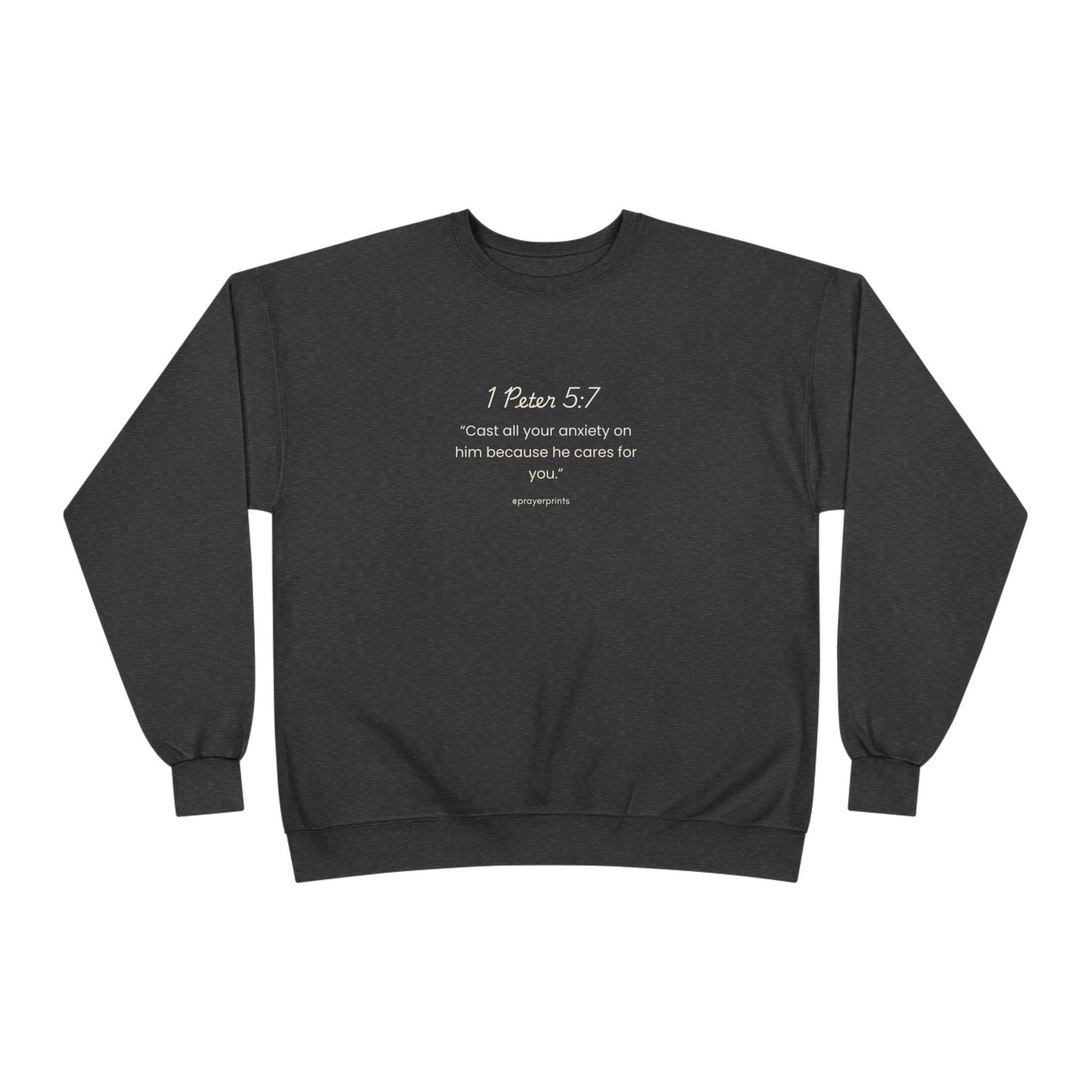 Unisex EcoSmart Crewneck Sweatshirt - Inspirational Hebrews 13:5