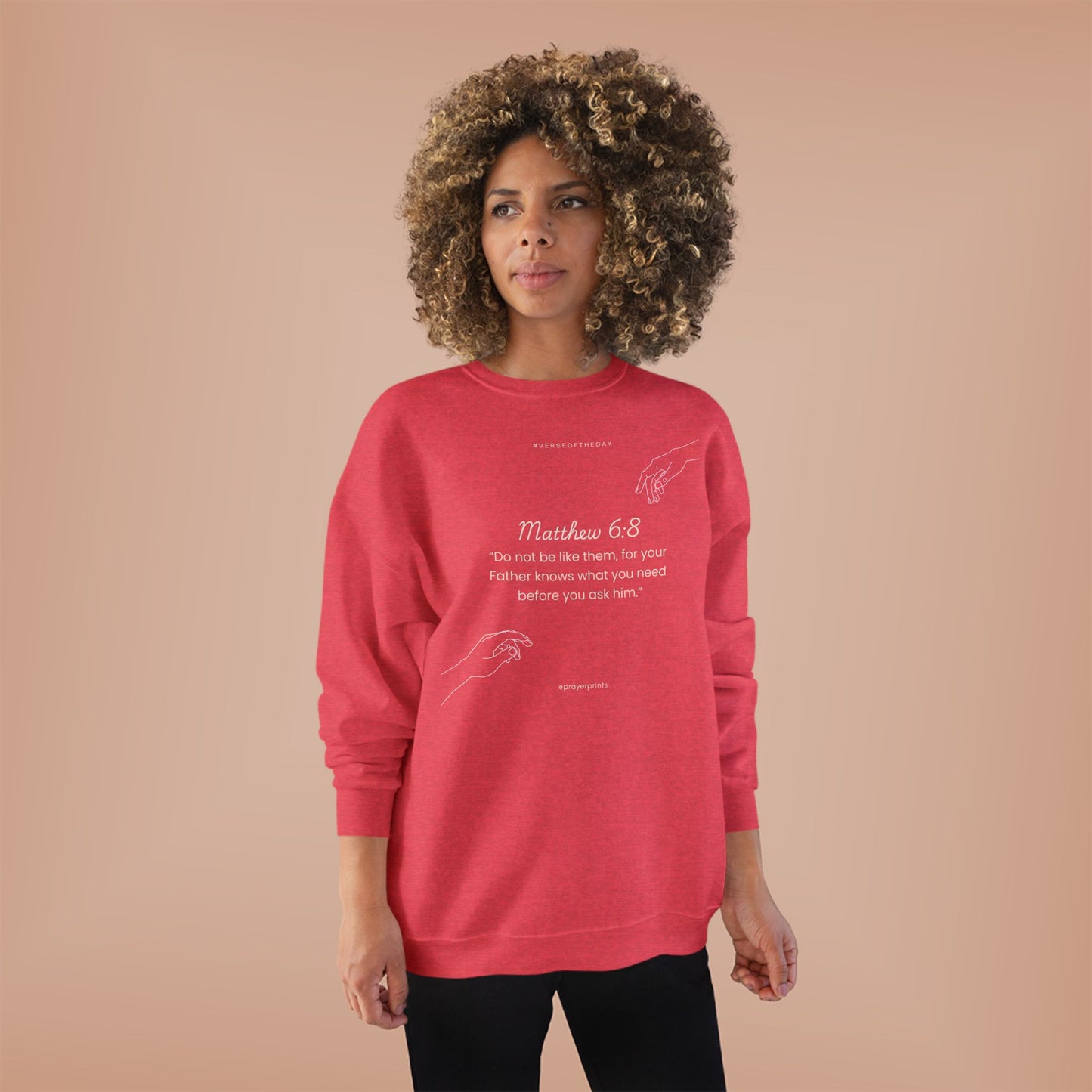 Inspirational Bible Verse Eco-Friendly Crewneck Sweatshirt