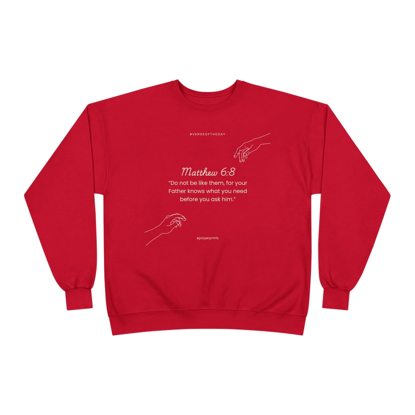 Inspirational Bible Verse Eco-Friendly Crewneck Sweatshirt